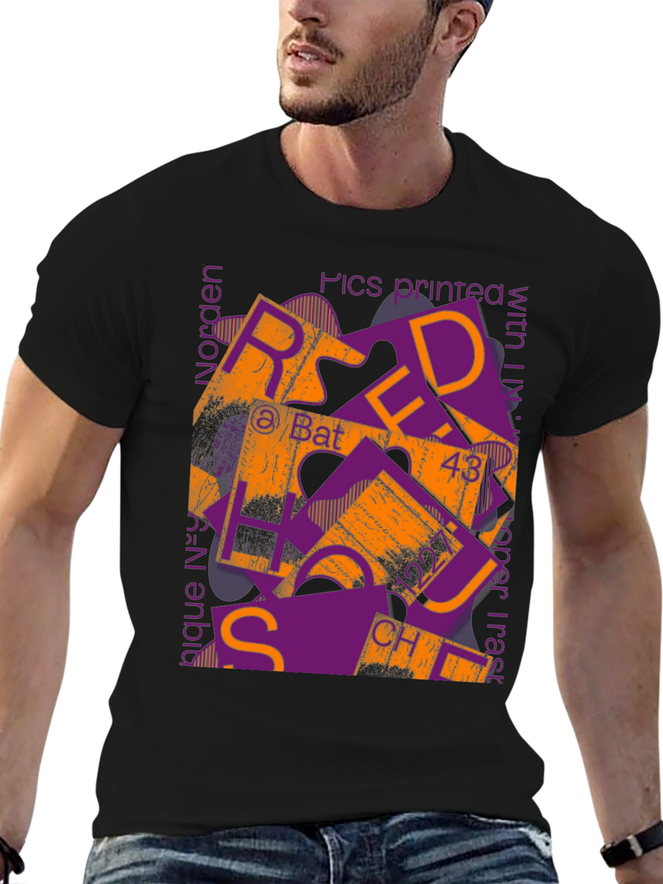 Abstract Graphic Print Tee