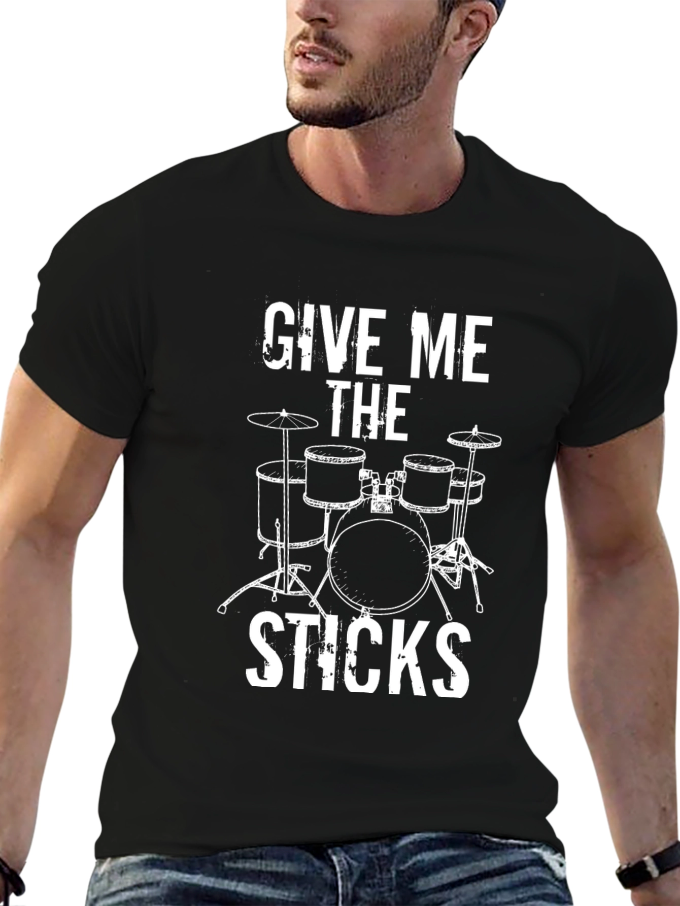 Give Me The Sticks Drummer T-Shirt
