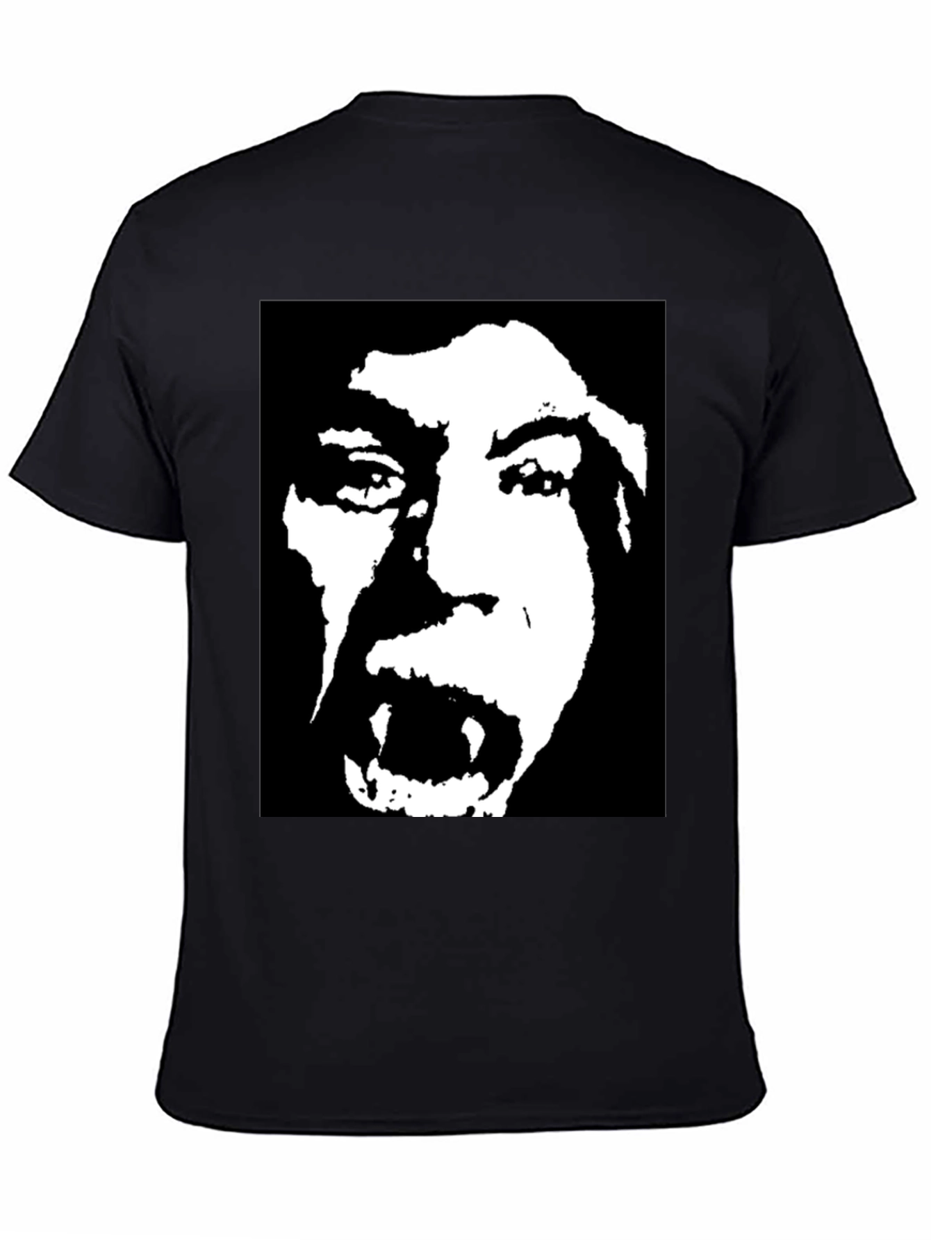 Black Vampire Portrait Graphic T-Shirt