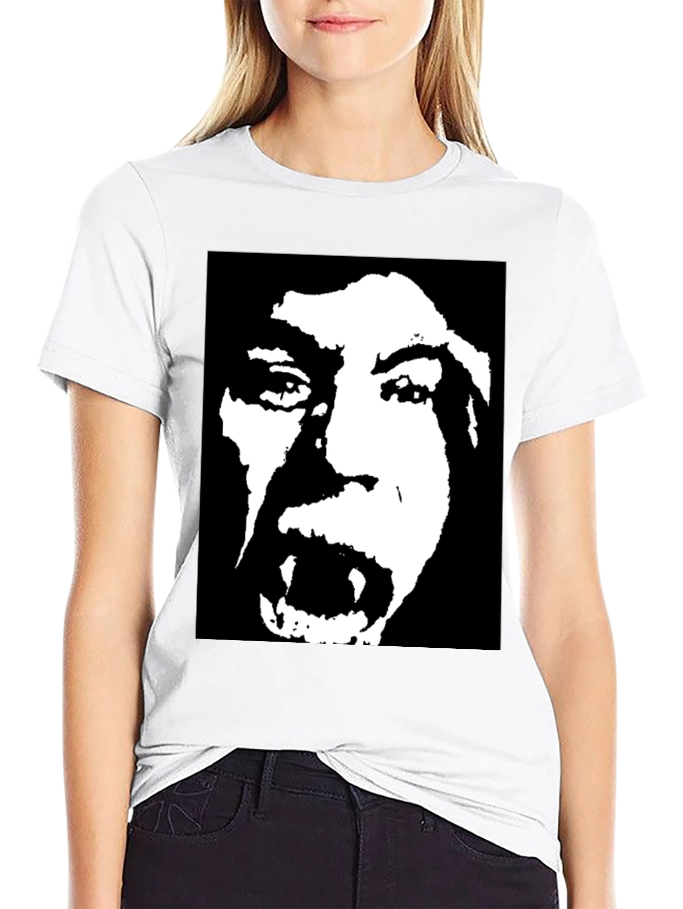 Black Vampire Portrait Graphic T-Shirt