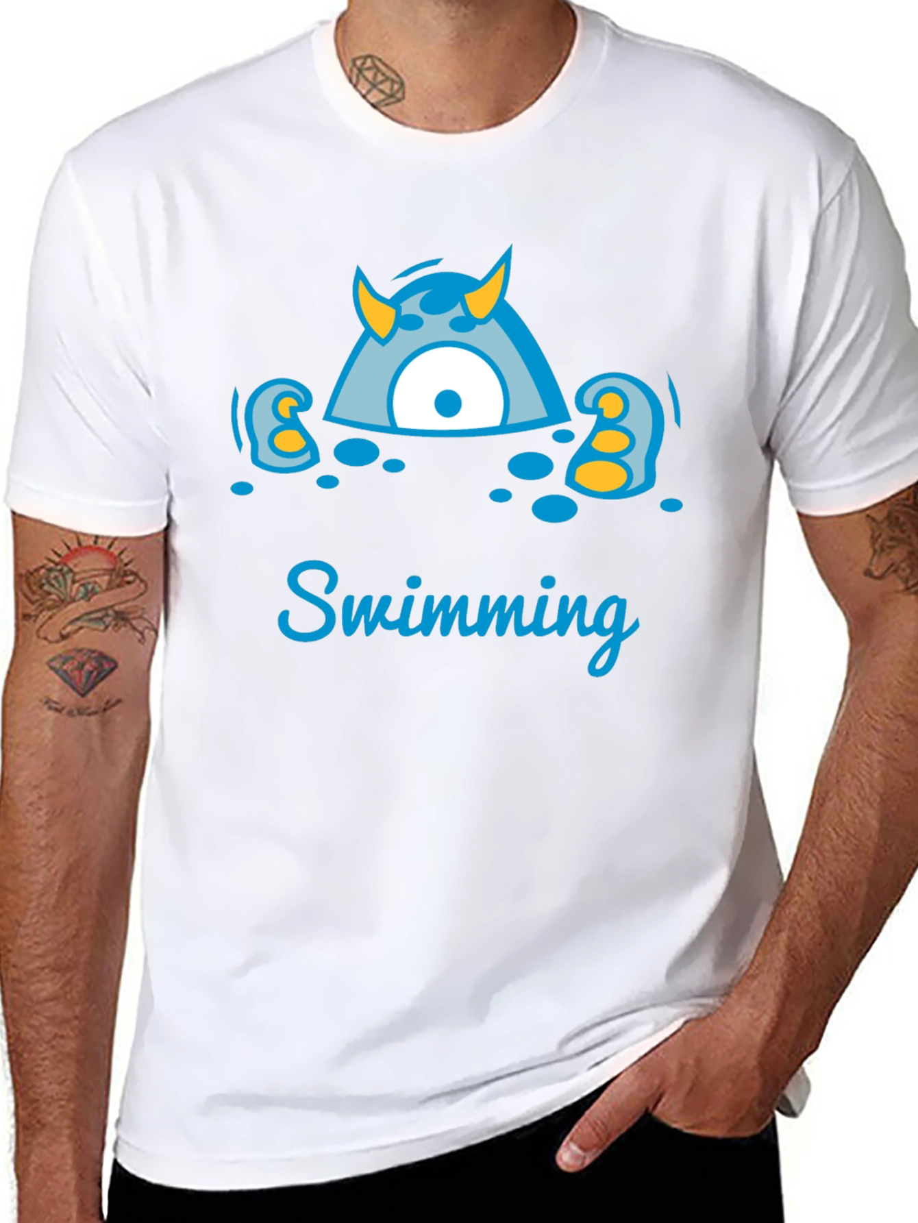 Monster Swimming T-Shirt - Fun & Unique Design