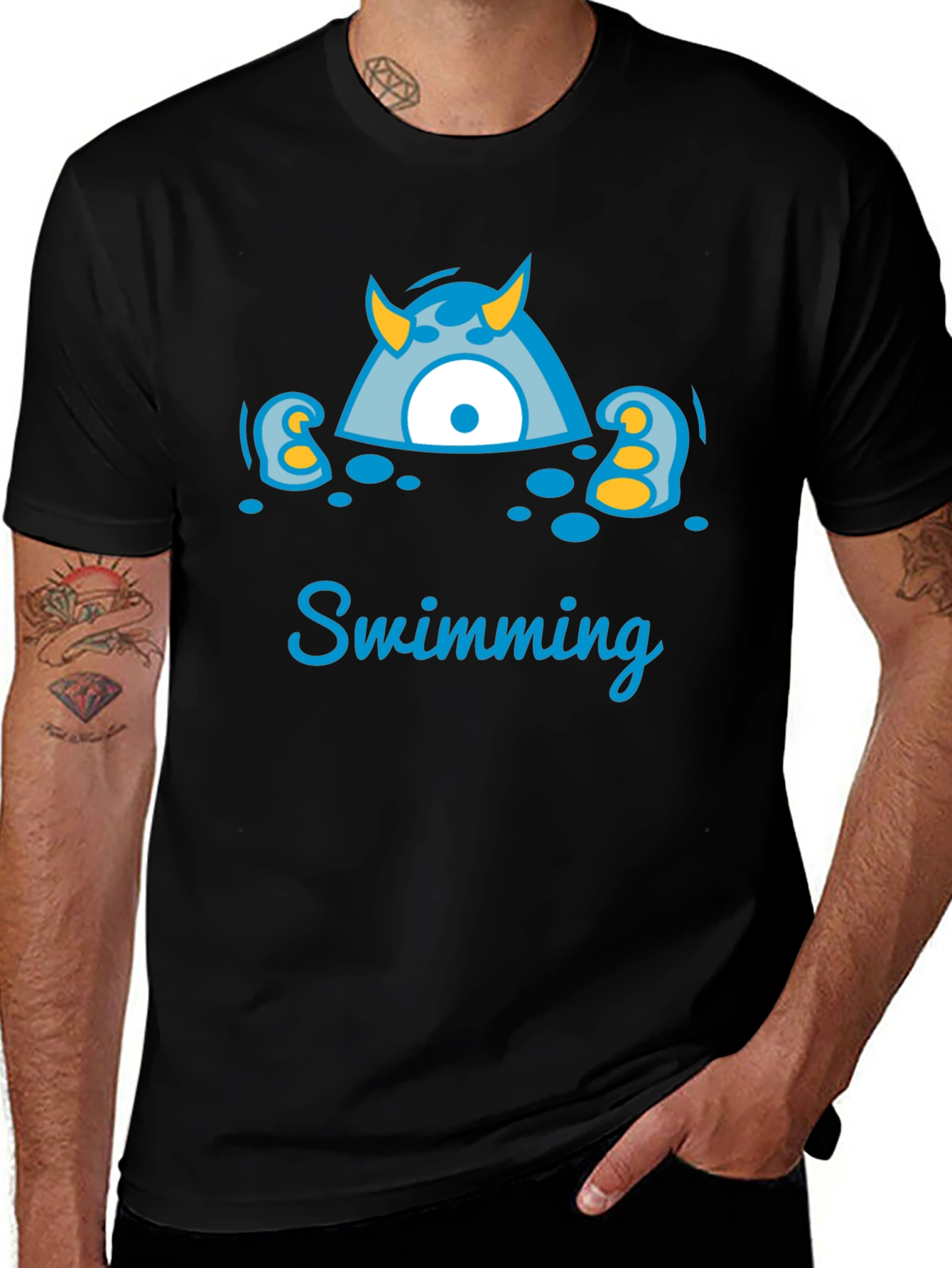 Monster Swimming T-Shirt - Fun & Unique Design