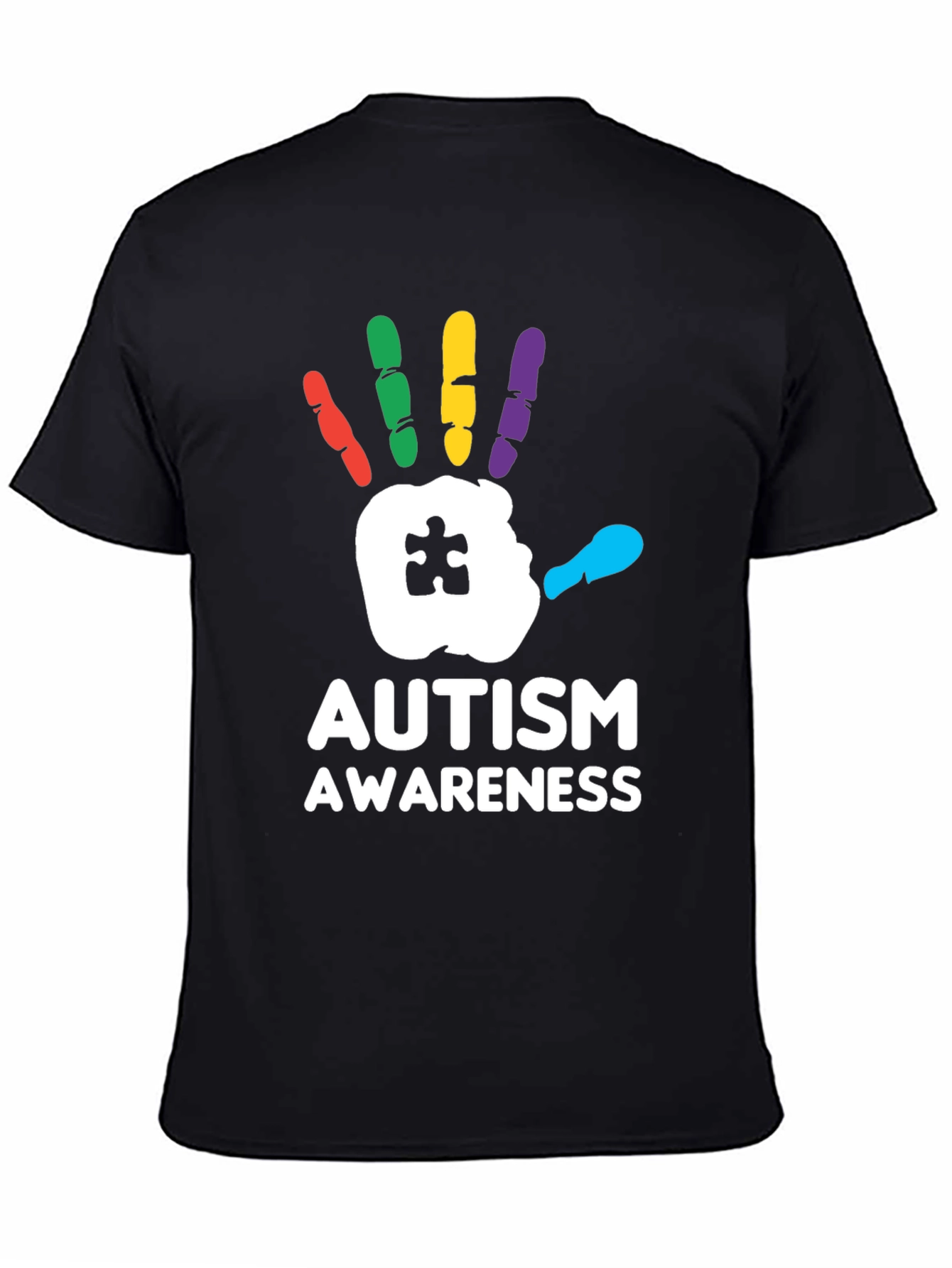 Autism Awareness Handprint Graphic T-Shirt