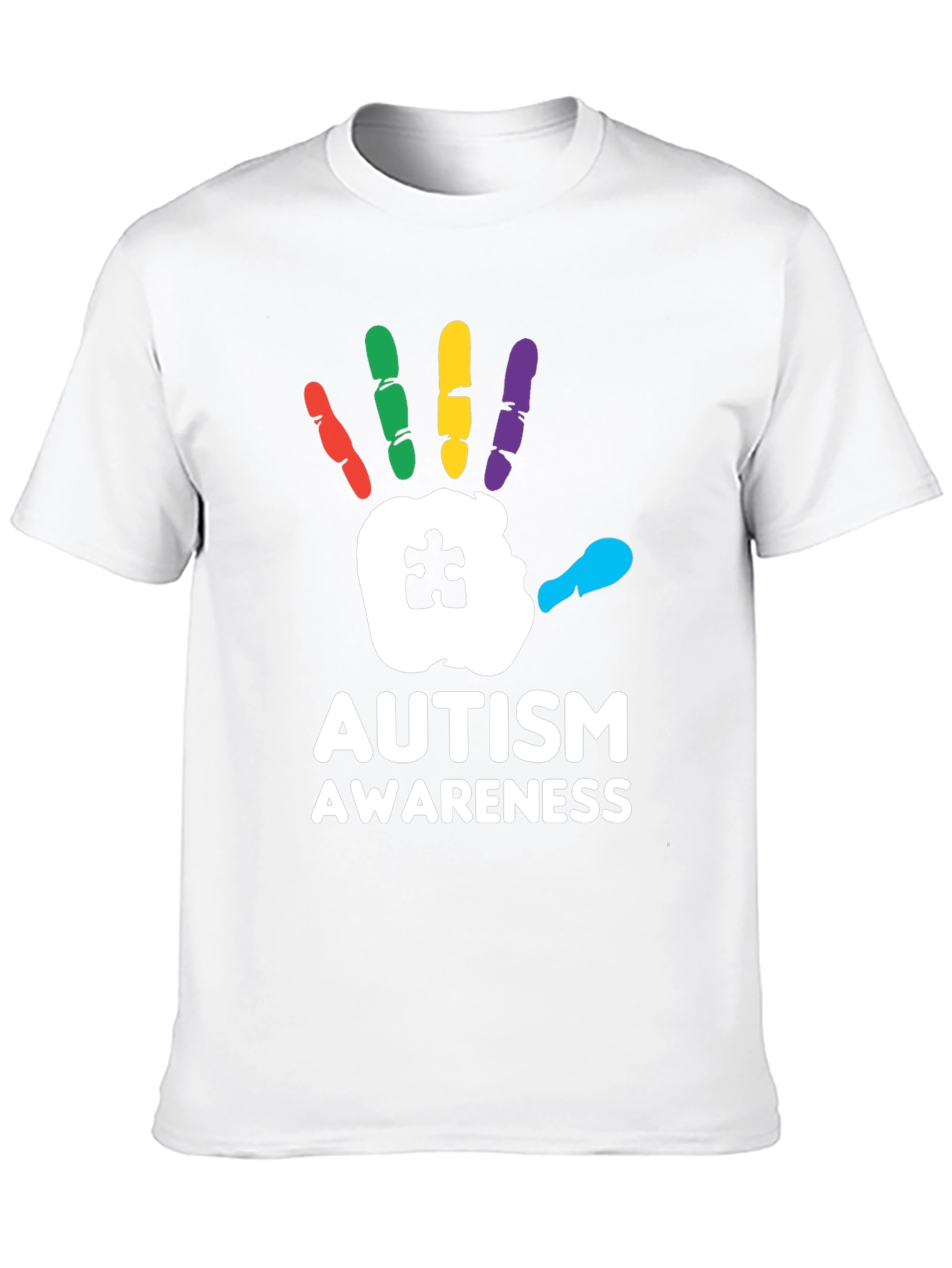 Autism Awareness Handprint Graphic T-Shirt