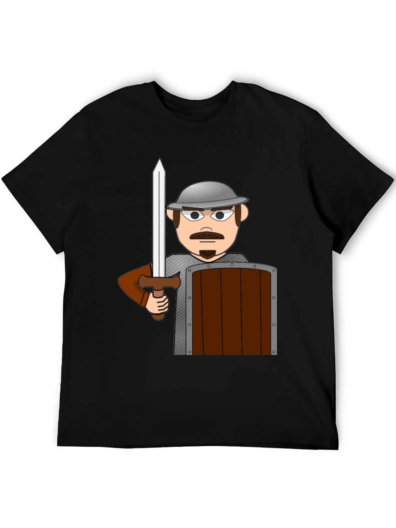 Cartoon Warrior T-Shirt - Novelty Graphic Tee
