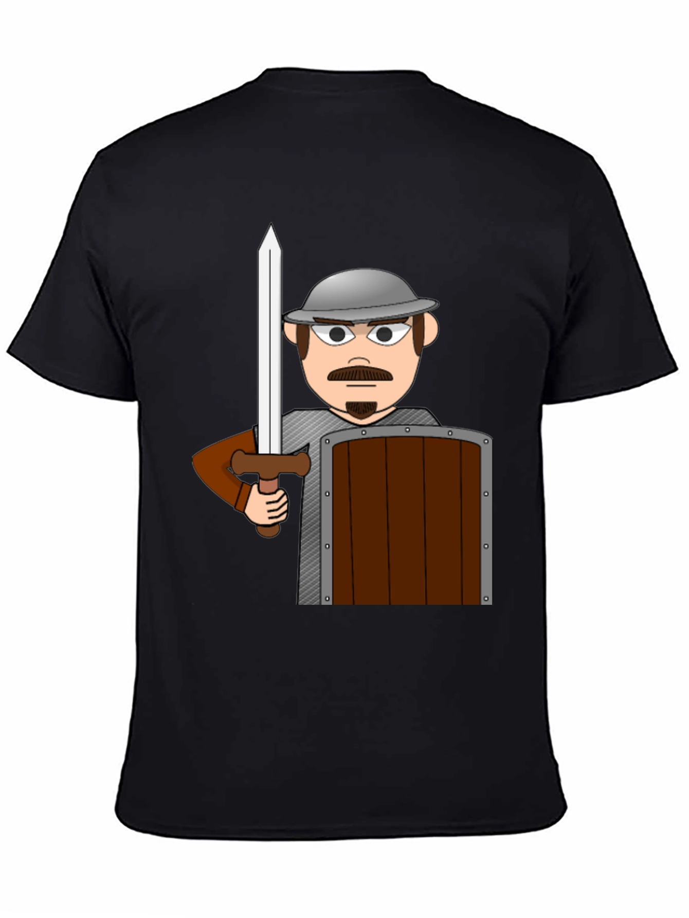 Cartoon Warrior T-Shirt - Novelty Graphic Tee