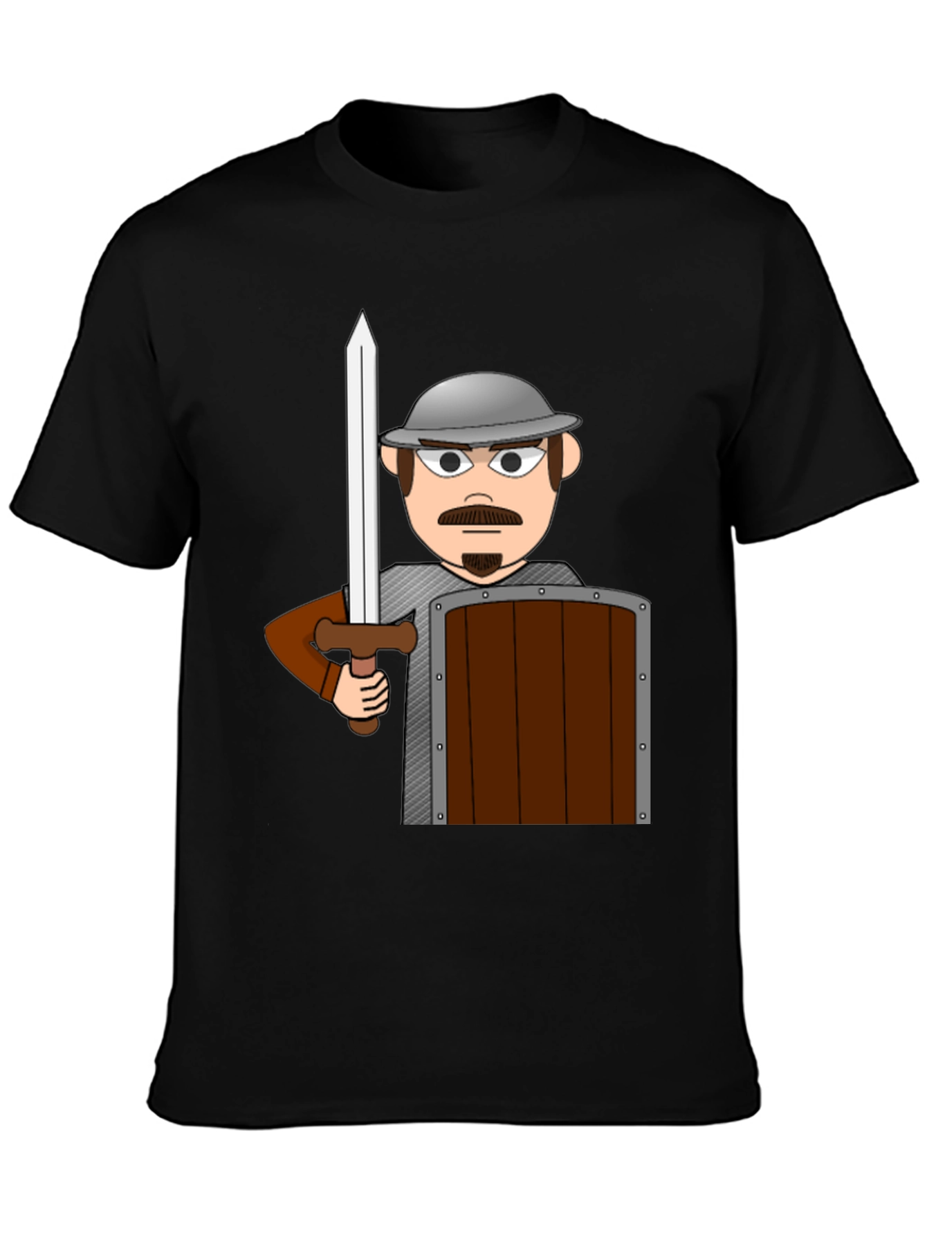 Cartoon Warrior T-Shirt - Novelty Graphic Tee