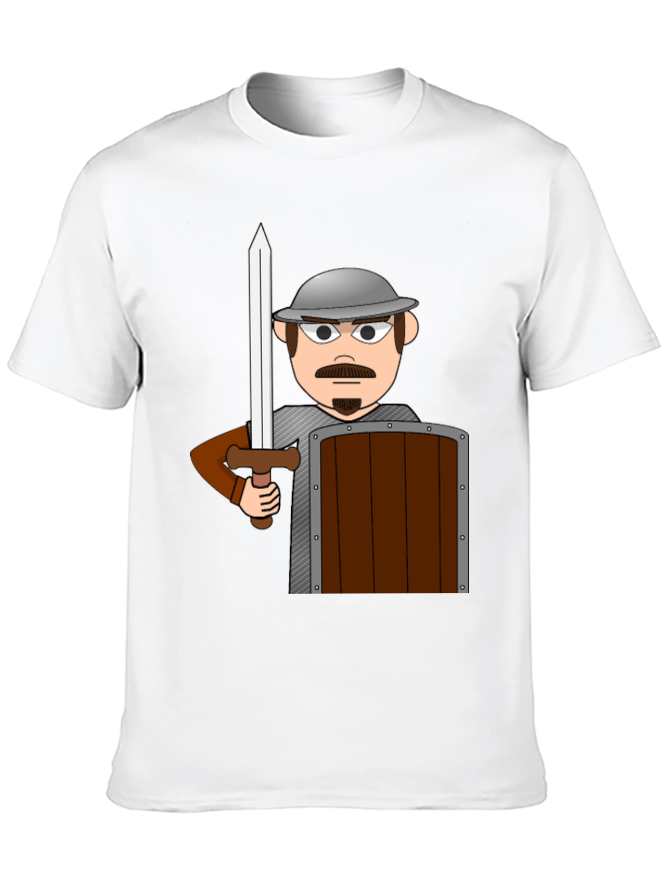 Cartoon Warrior T-Shirt - Novelty Graphic Tee