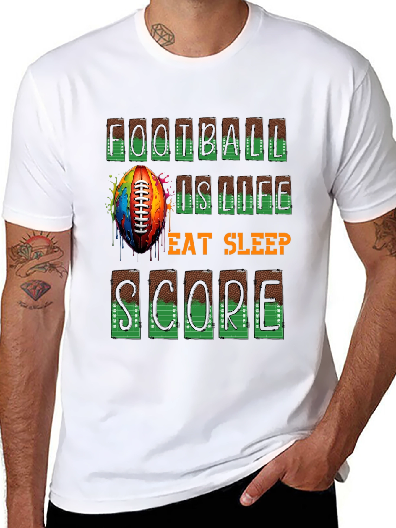 Football is Life Graphic Tee