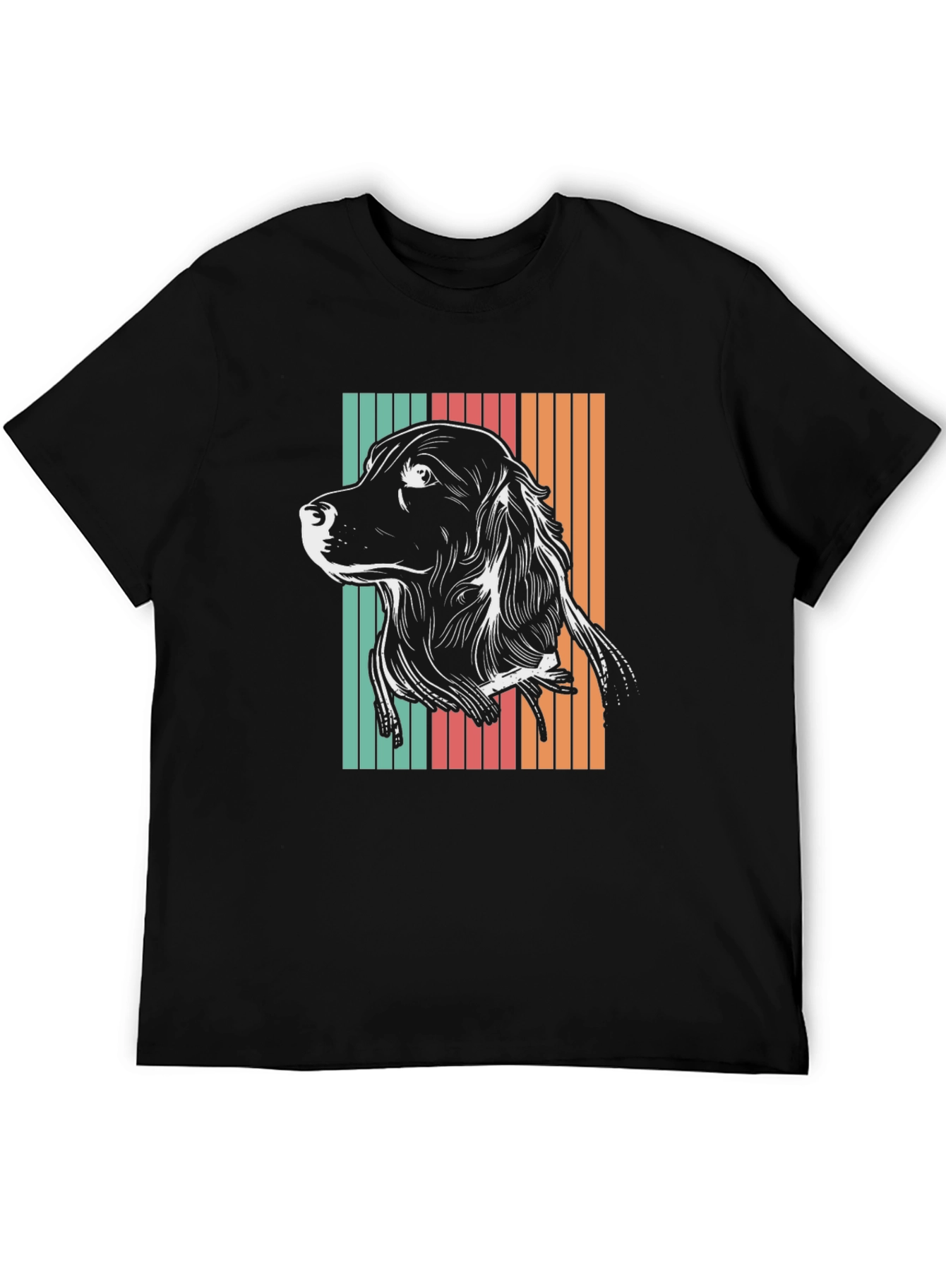 Retro Dog Graphic Tee - Black Unisex T-Shirt