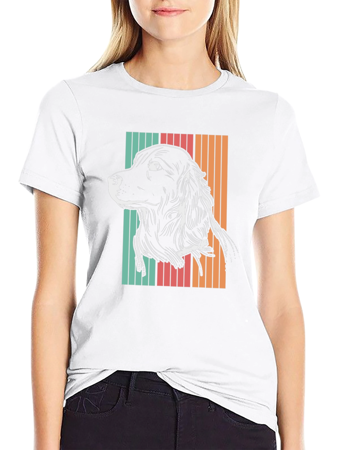 Retro Dog Graphic Tee - Black Unisex T-Shirt