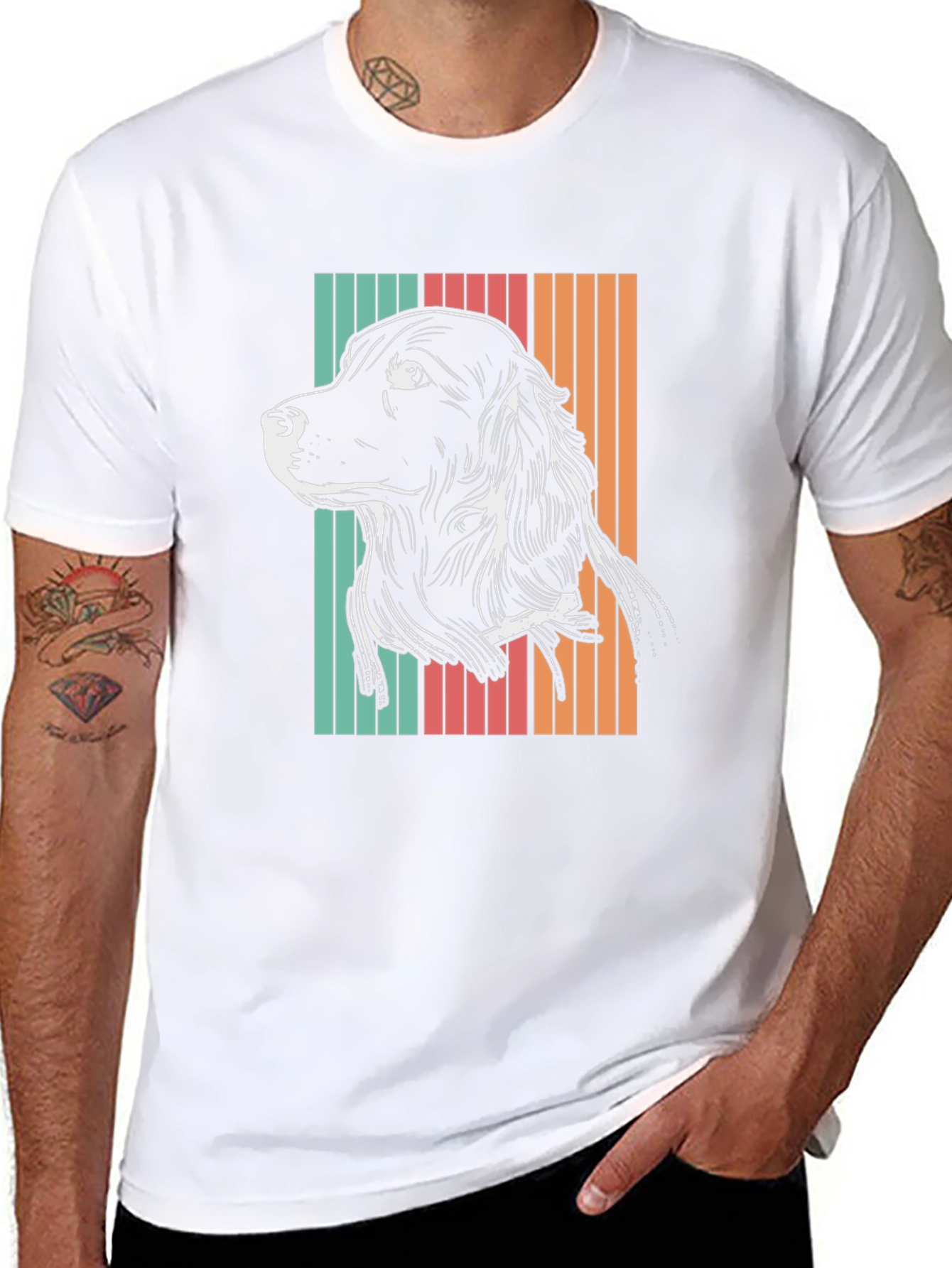 Retro Dog Graphic Tee - Black Unisex T-Shirt