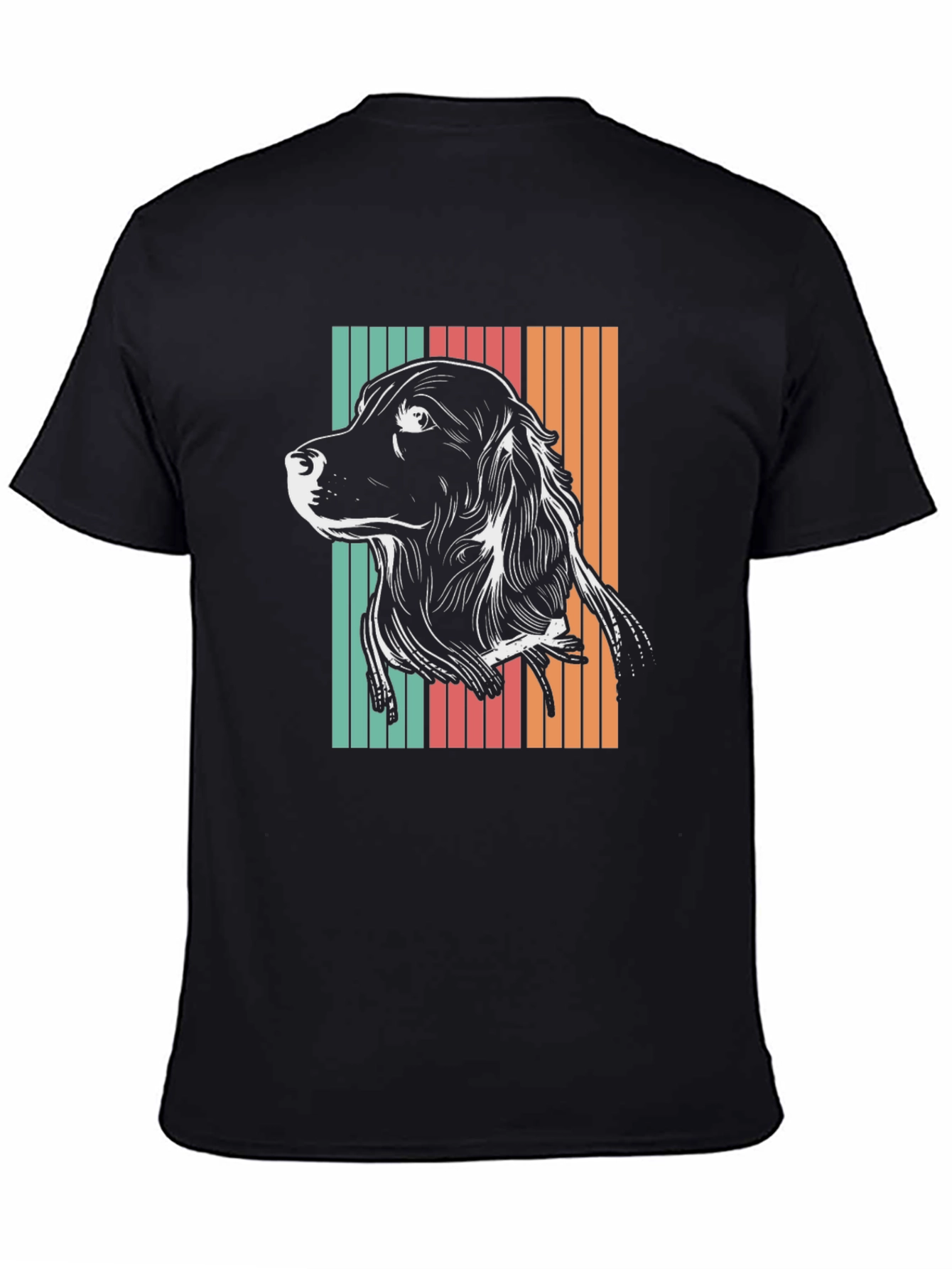 Retro Dog Graphic Tee - Black Unisex T-Shirt