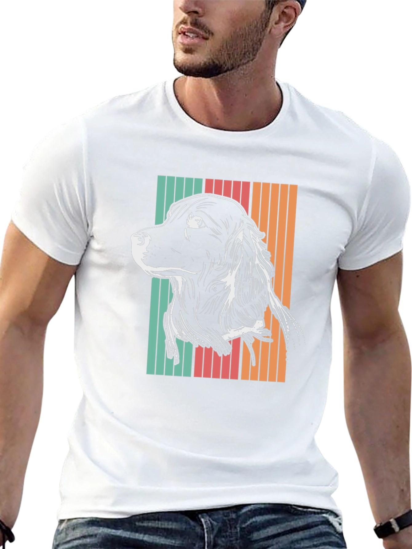 Retro Dog Graphic Tee - Black Unisex T-Shirt