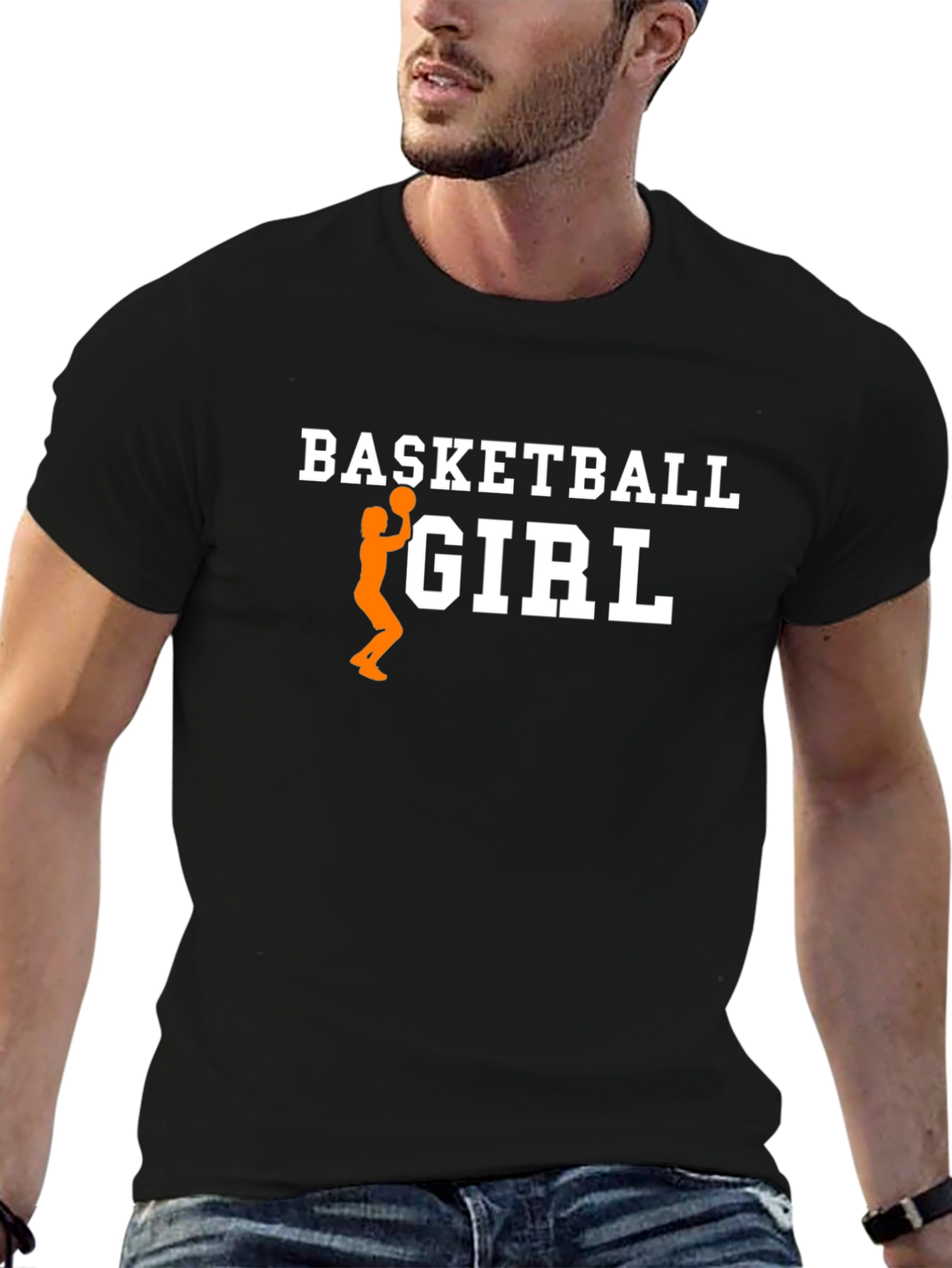 Basketball Girl Graphic Tee - Sporty Womens T-Shirt
