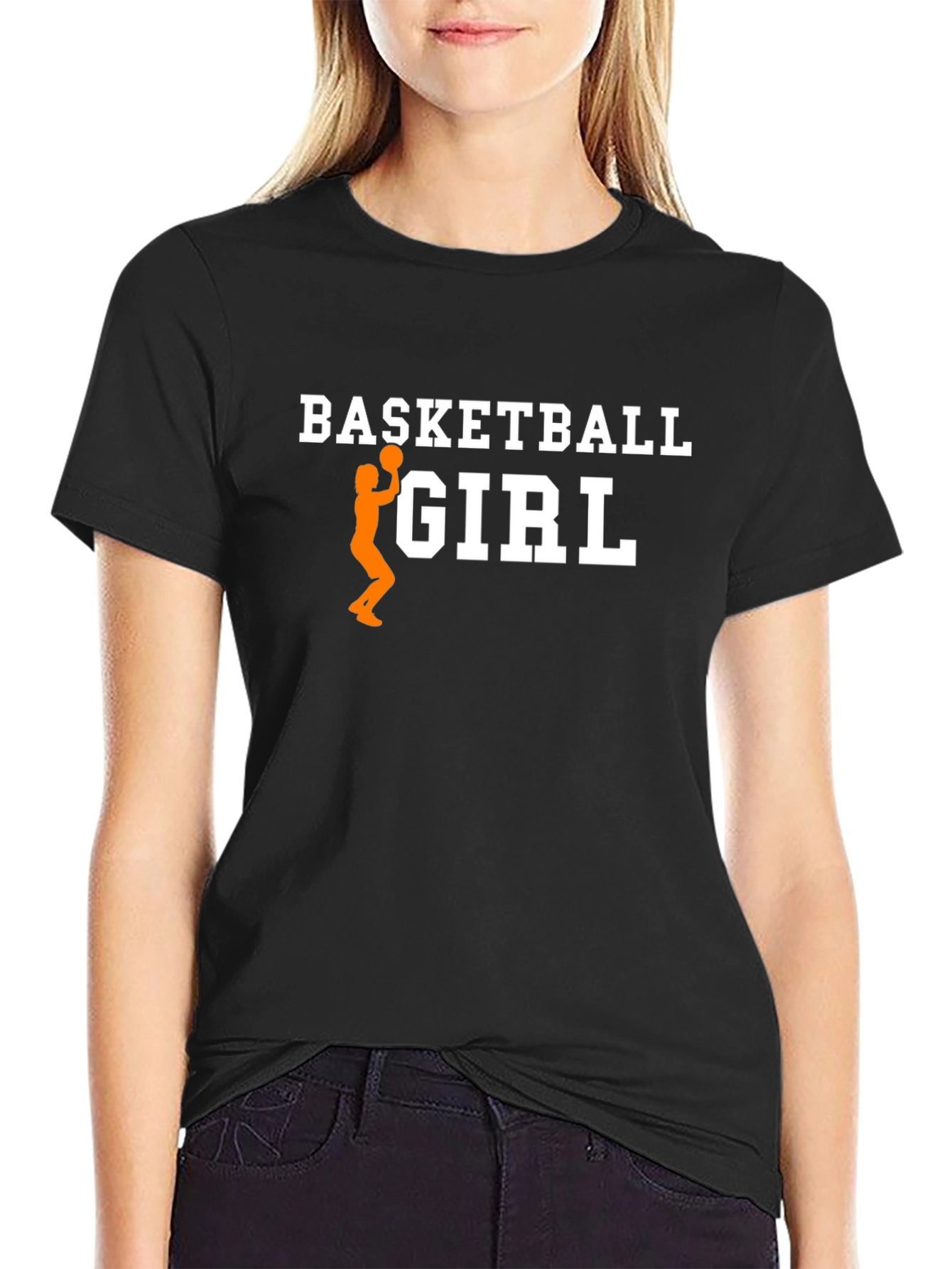 Basketball Girl Graphic Tee - Sporty Womens T-Shirt