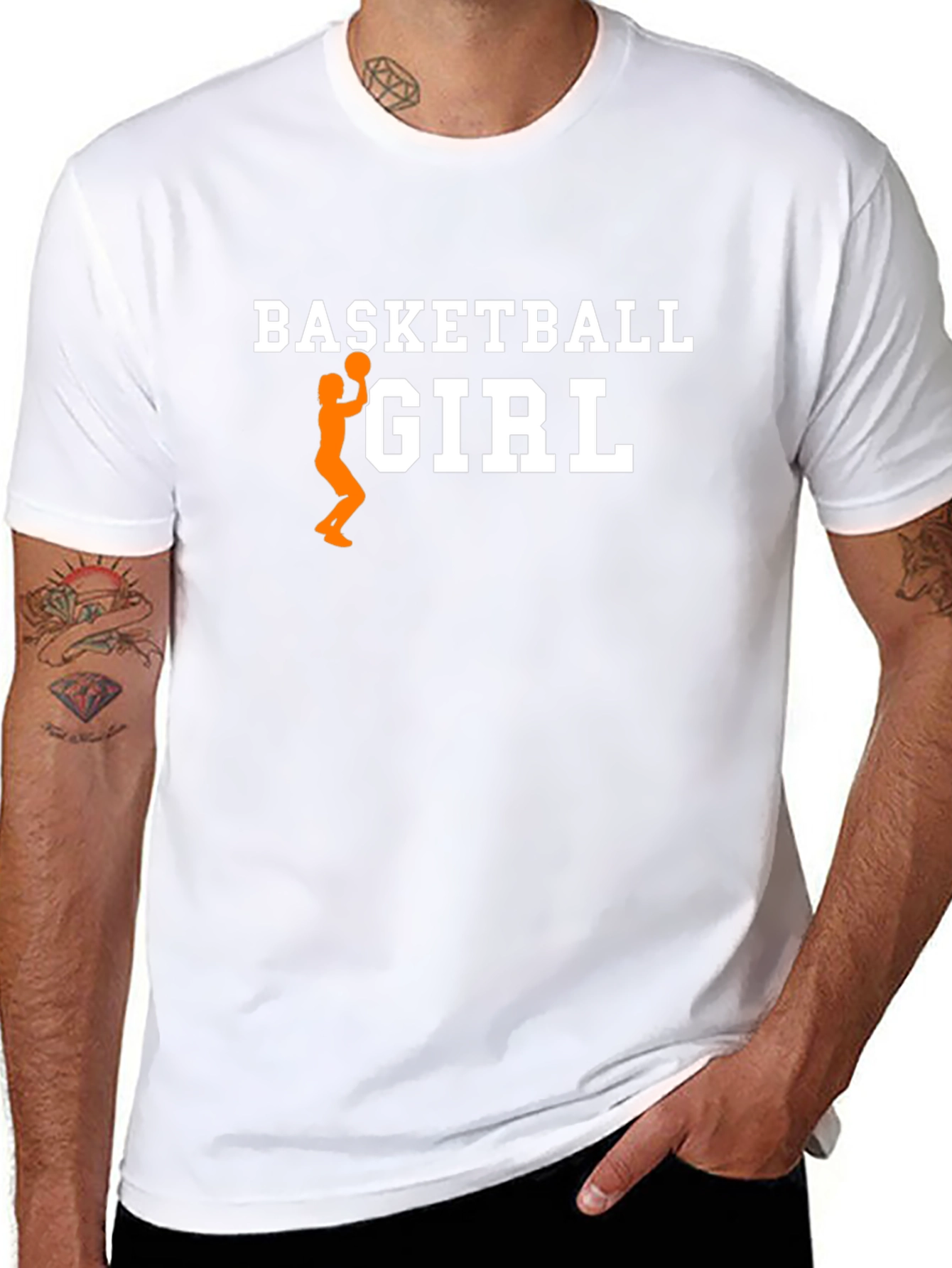 Basketball Girl Graphic Tee - Sporty Womens T-Shirt
