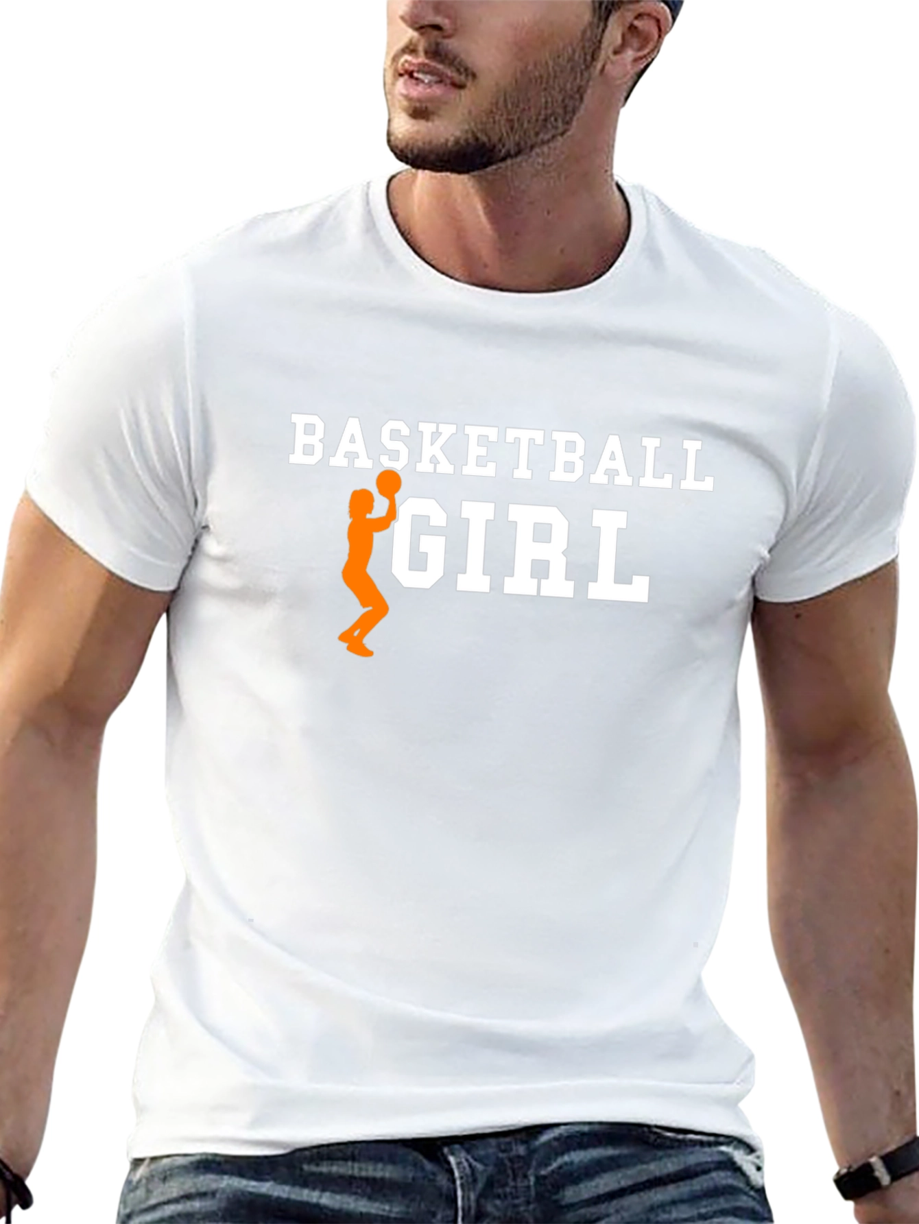 Basketball Girl Graphic Tee - Sporty Womens T-Shirt
