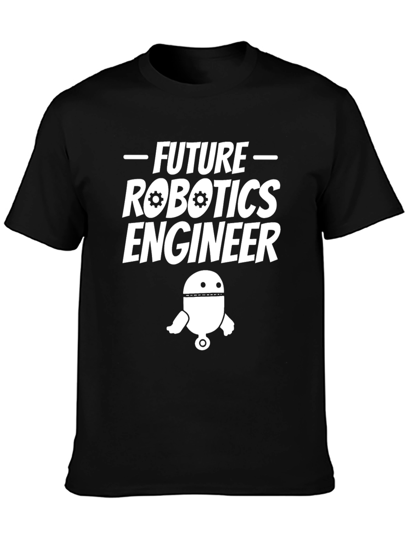 Future Robotics Engineer Black T-Shirt