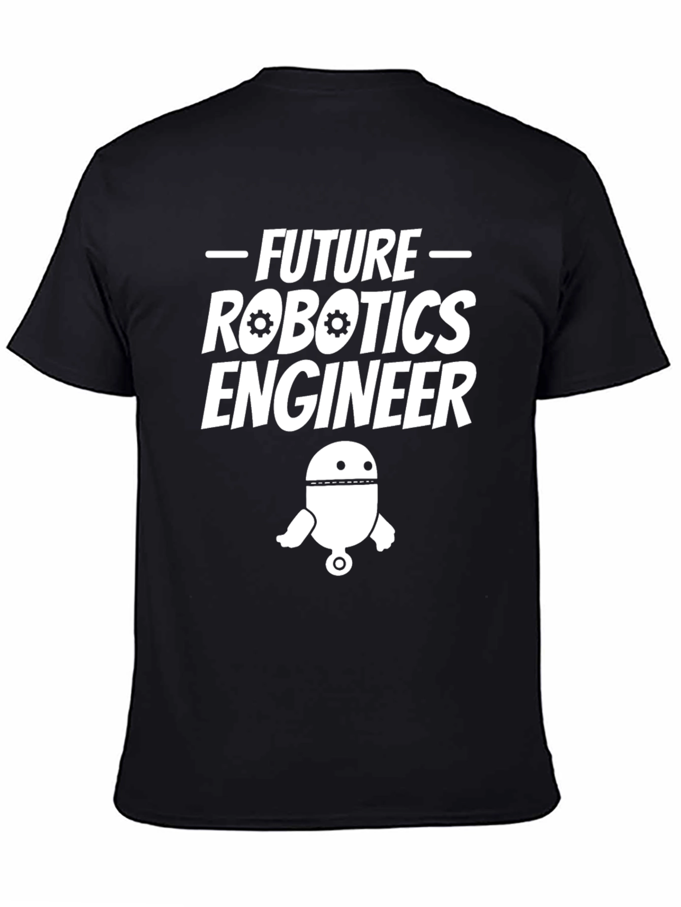 Future Robotics Engineer Black T-Shirt