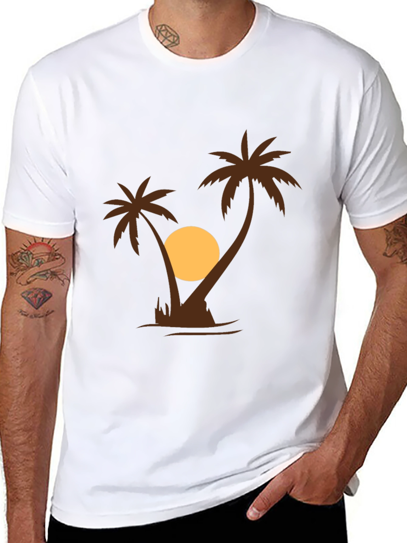 Palm Tree Sunset Graphic Tee