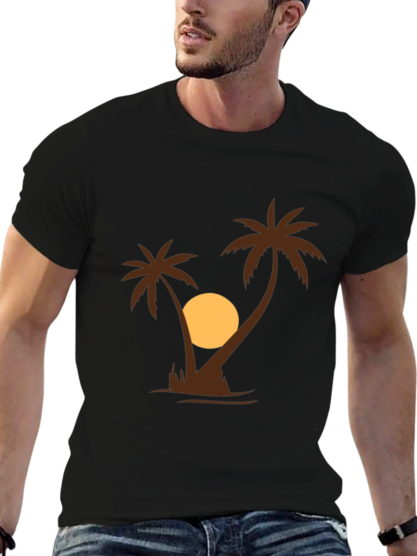 Palm Tree Sunset Graphic Tee