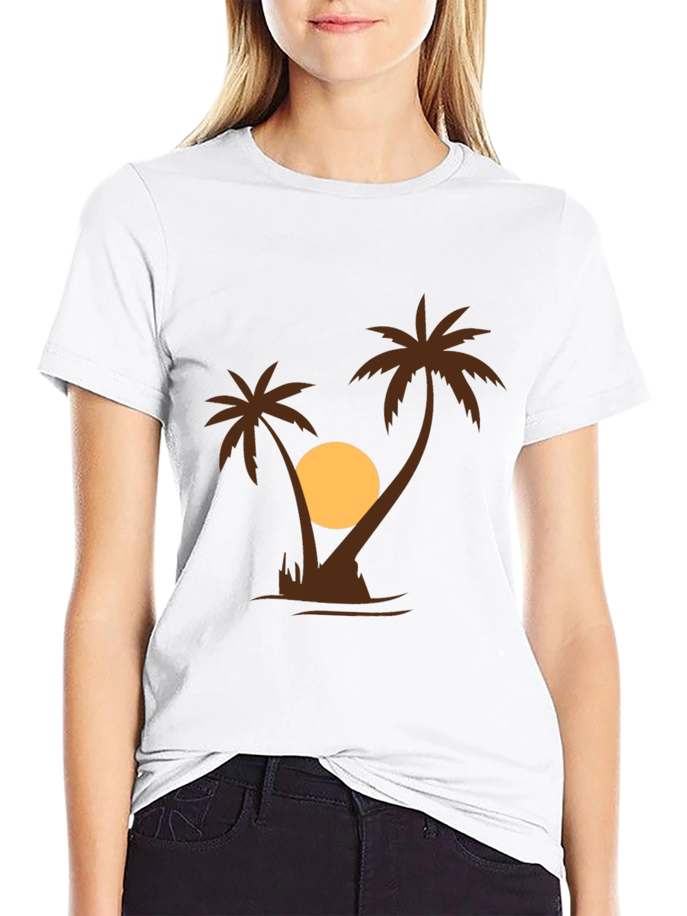 Palm Tree Sunset Graphic Tee