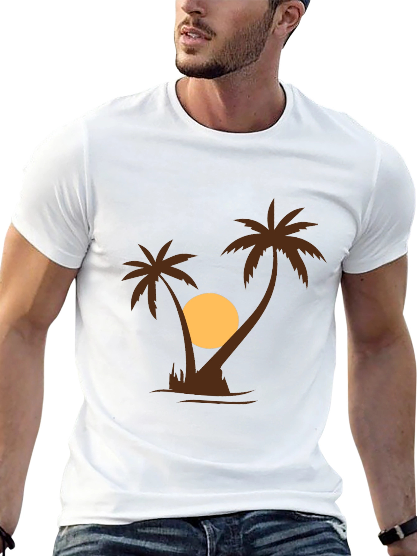 Palm Tree Sunset Graphic Tee