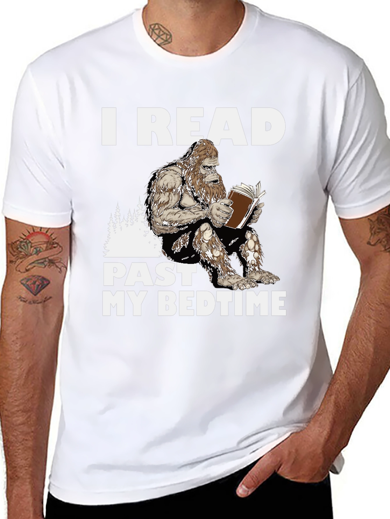 I Read Past My Bedtime Sasquatch T-Shirt