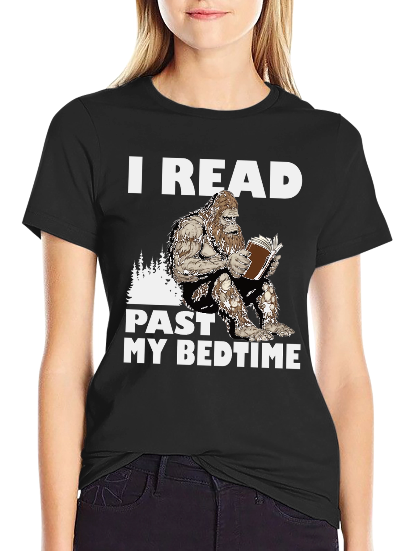 I Read Past My Bedtime Sasquatch T-Shirt