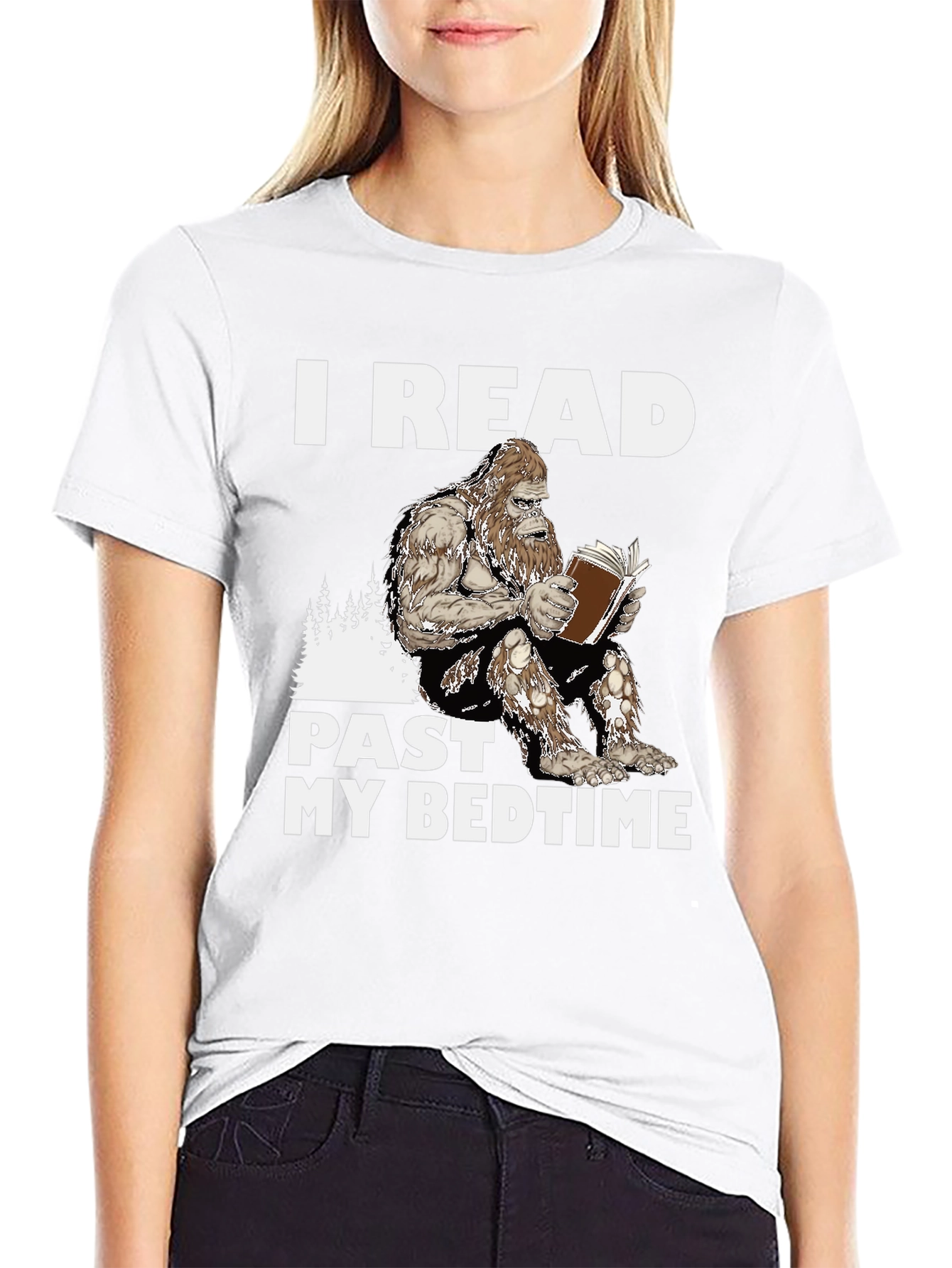 I Read Past My Bedtime Sasquatch T-Shirt