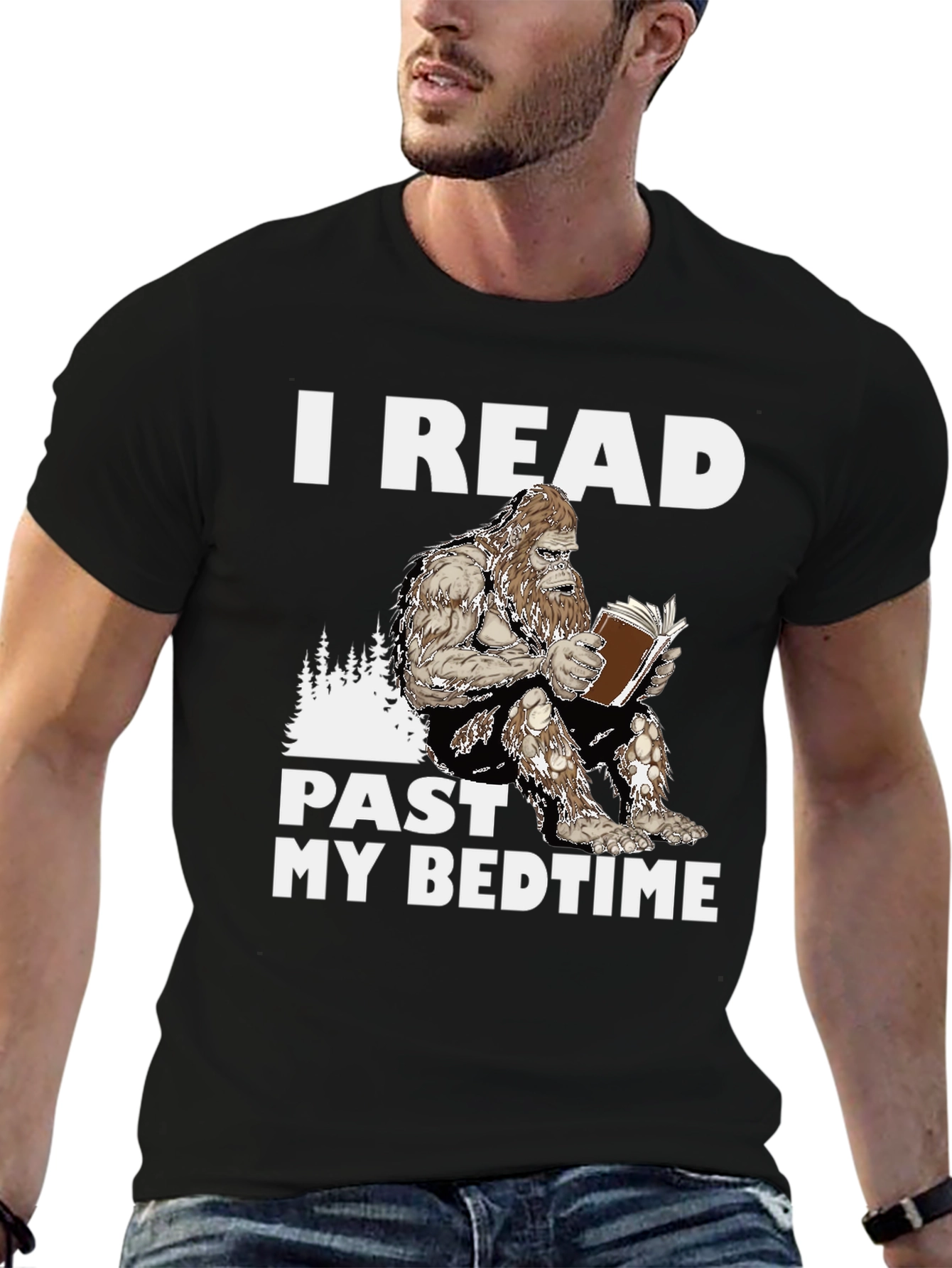 I Read Past My Bedtime Sasquatch T-Shirt