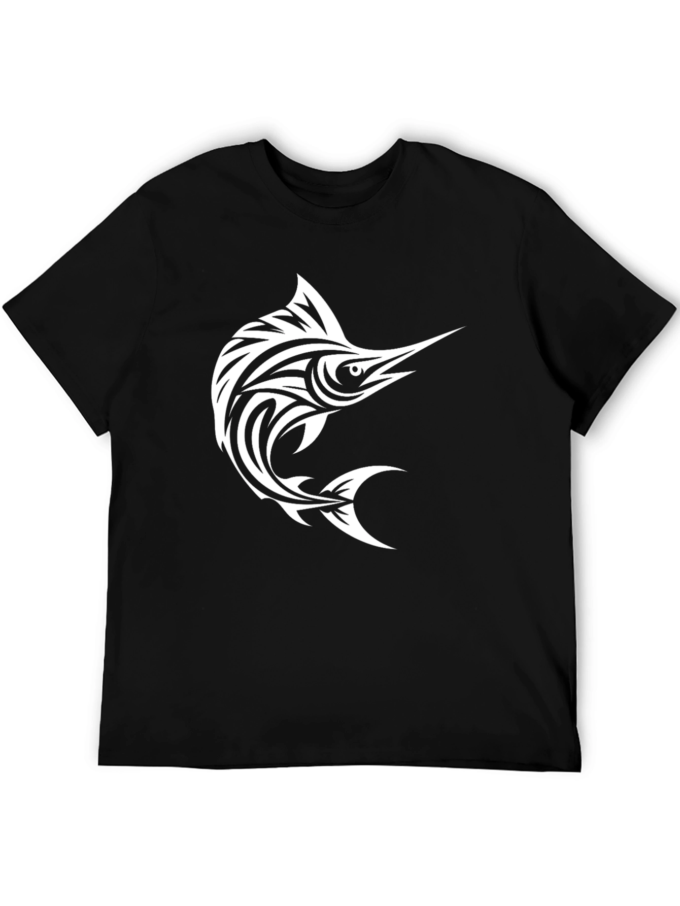 Marlin Fish Graphic Tee - Cool Black T-Shirt