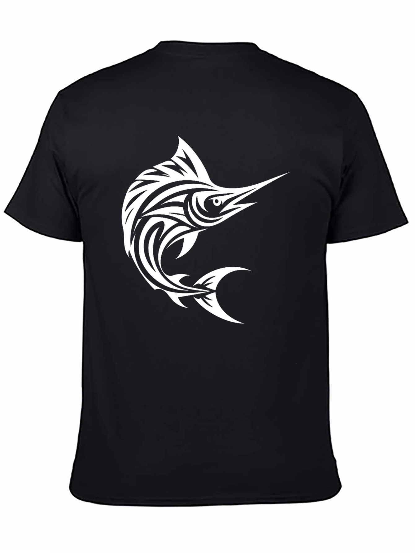 Marlin Fish Graphic Tee - Cool Black T-Shirt