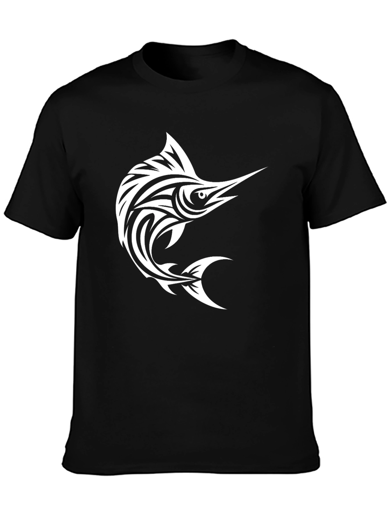 Marlin Fish Graphic Tee - Cool Black T-Shirt