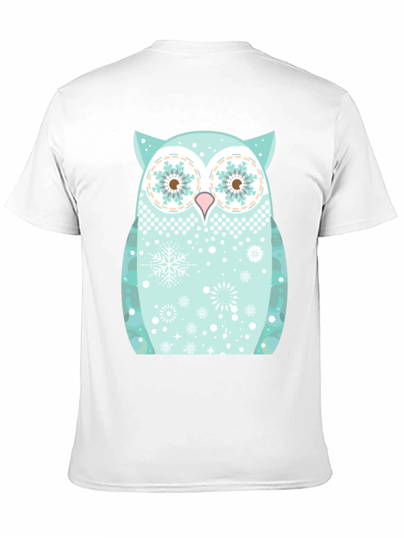 Festive Owl Graphic Tee - Black