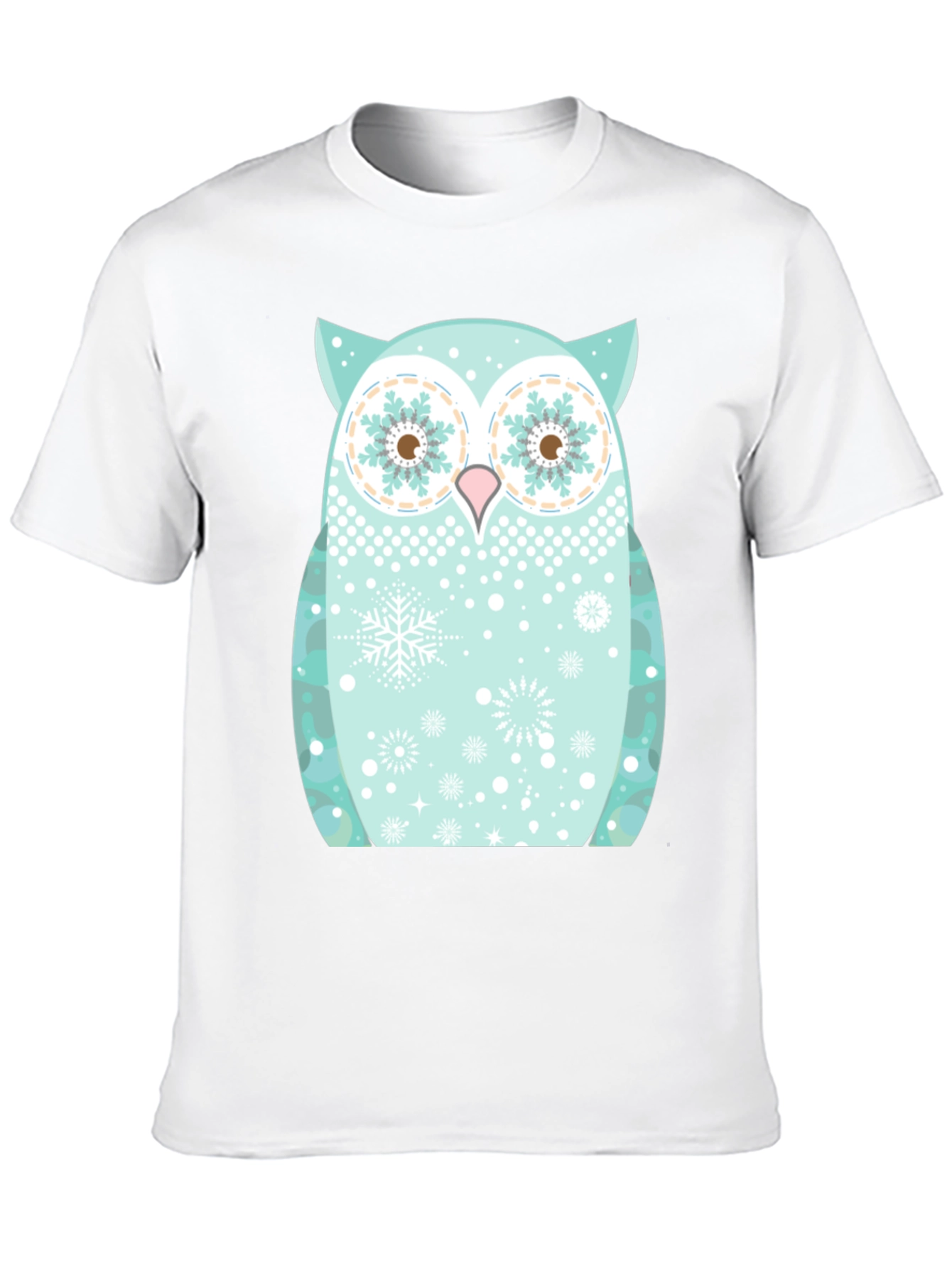 Festive Owl Graphic Tee - Black
