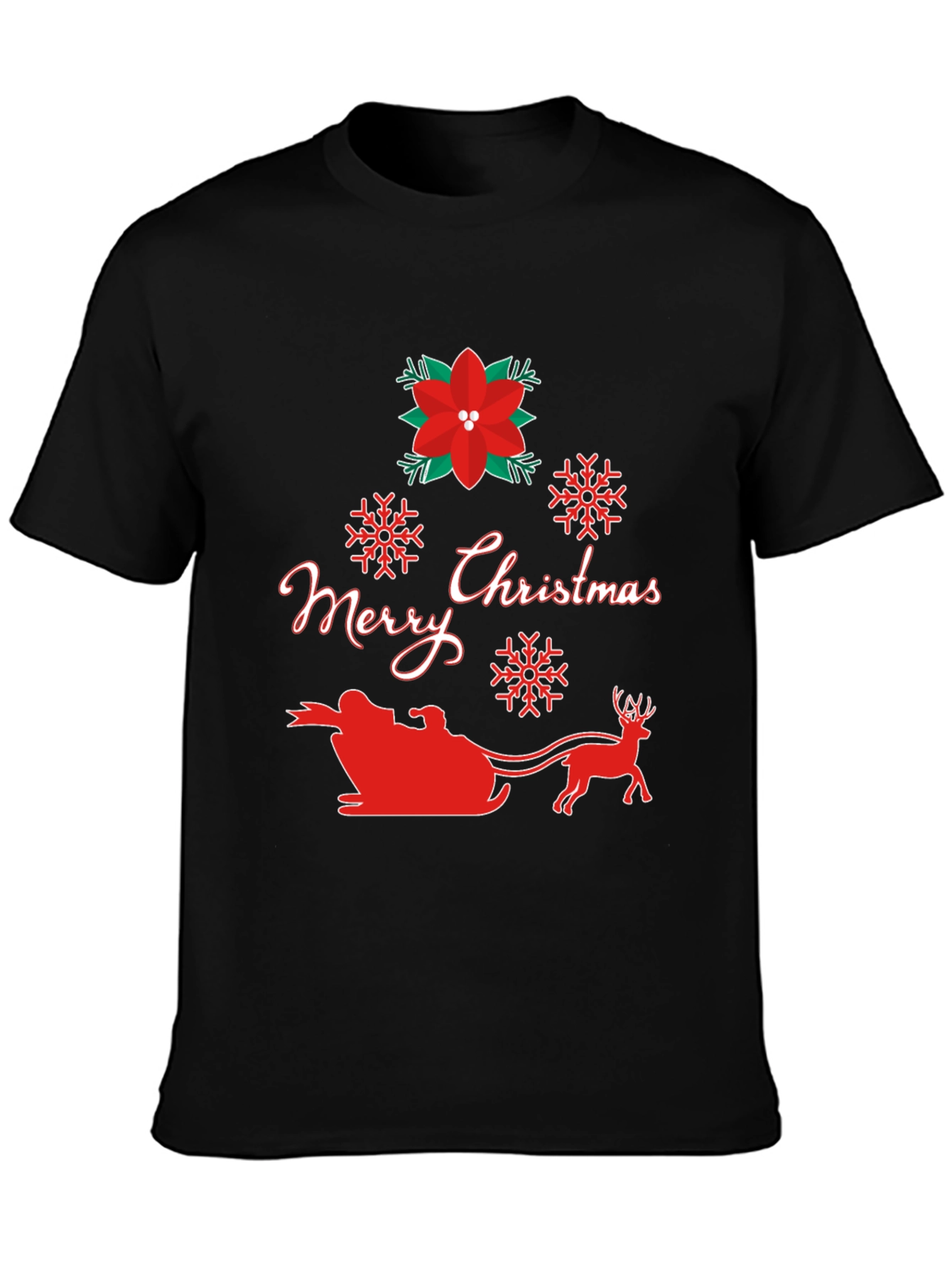 Festive Merry Christmas Sleigh T-Shirt