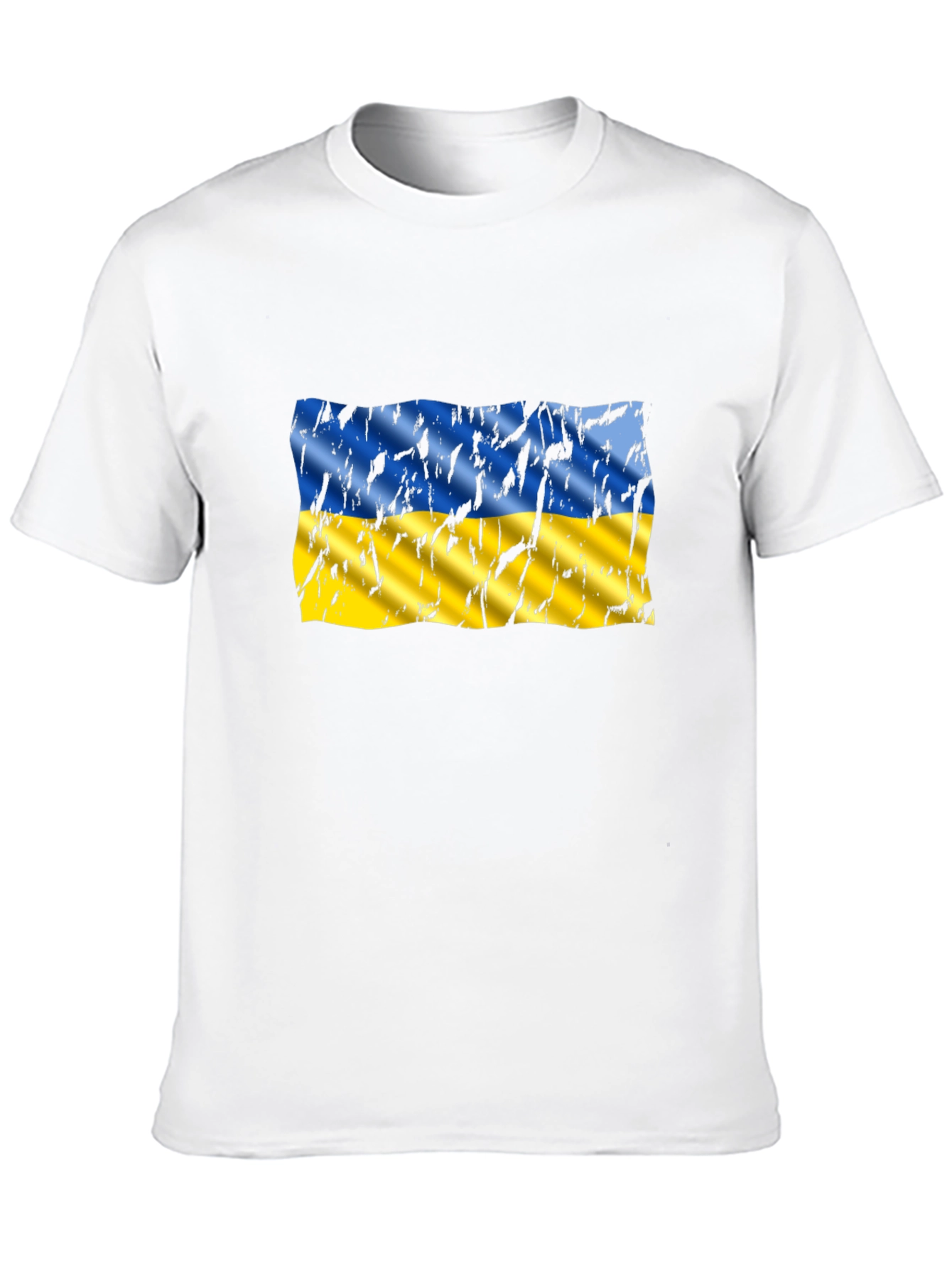 Ukraine Flag Distressed Graphic T-Shirt