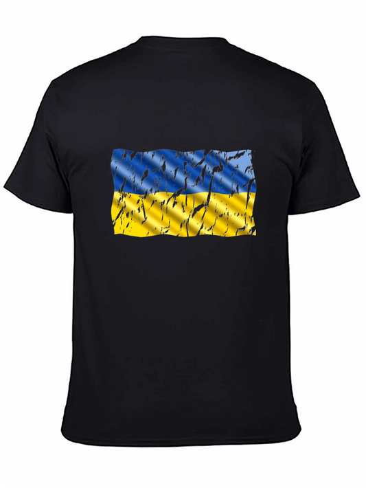 Ukraine Flag Distressed Graphic T-Shirt