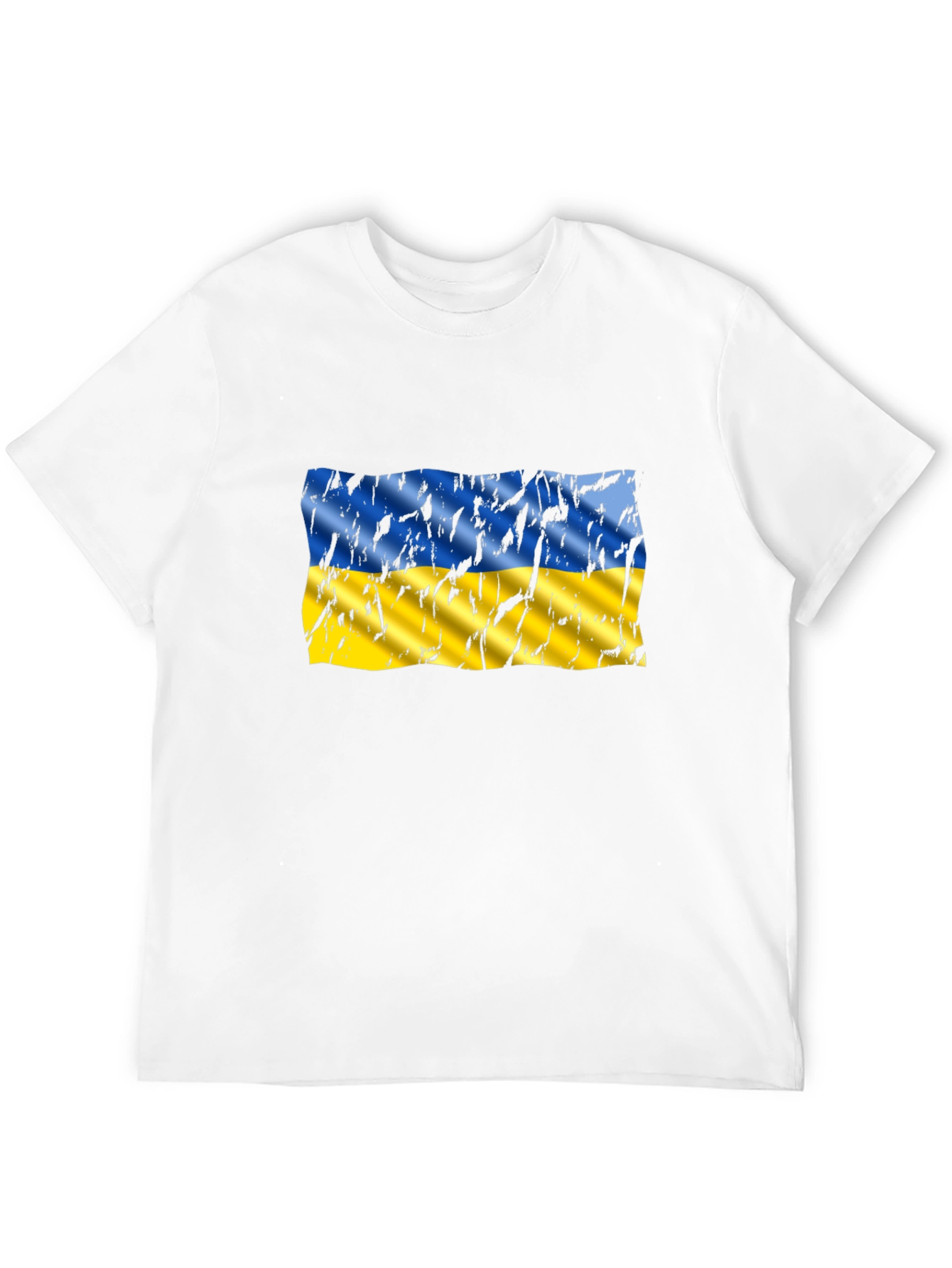 Ukraine Flag Distressed Graphic T-Shirt