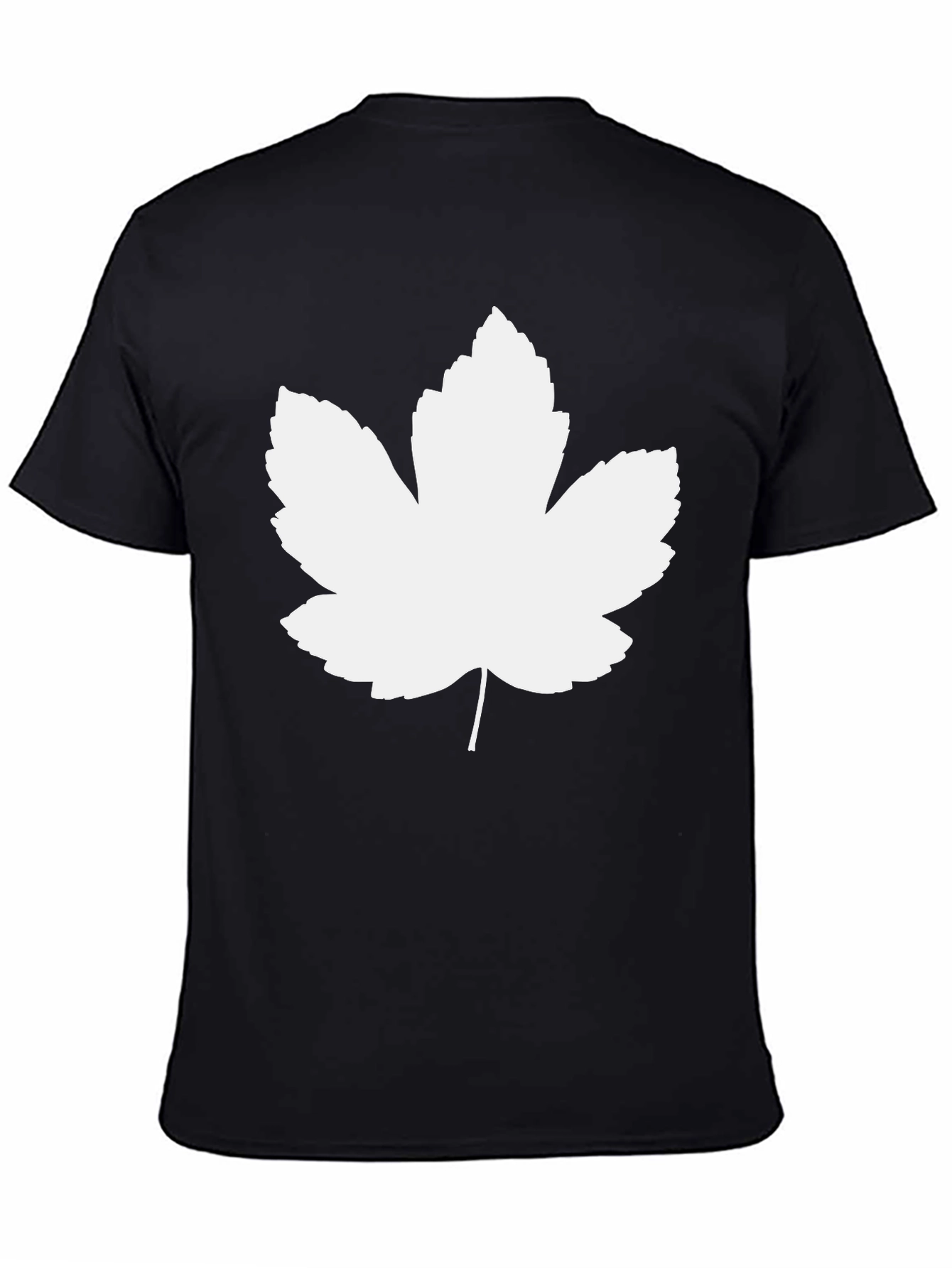 Leaf Graphic Tee - Black Casual T-Shirt