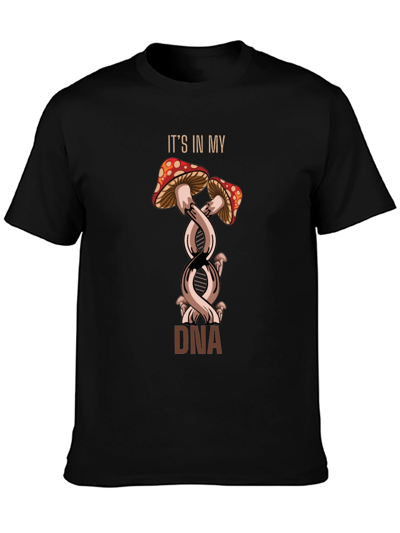 Mushroom DNA Graphic Tee - Unique Design