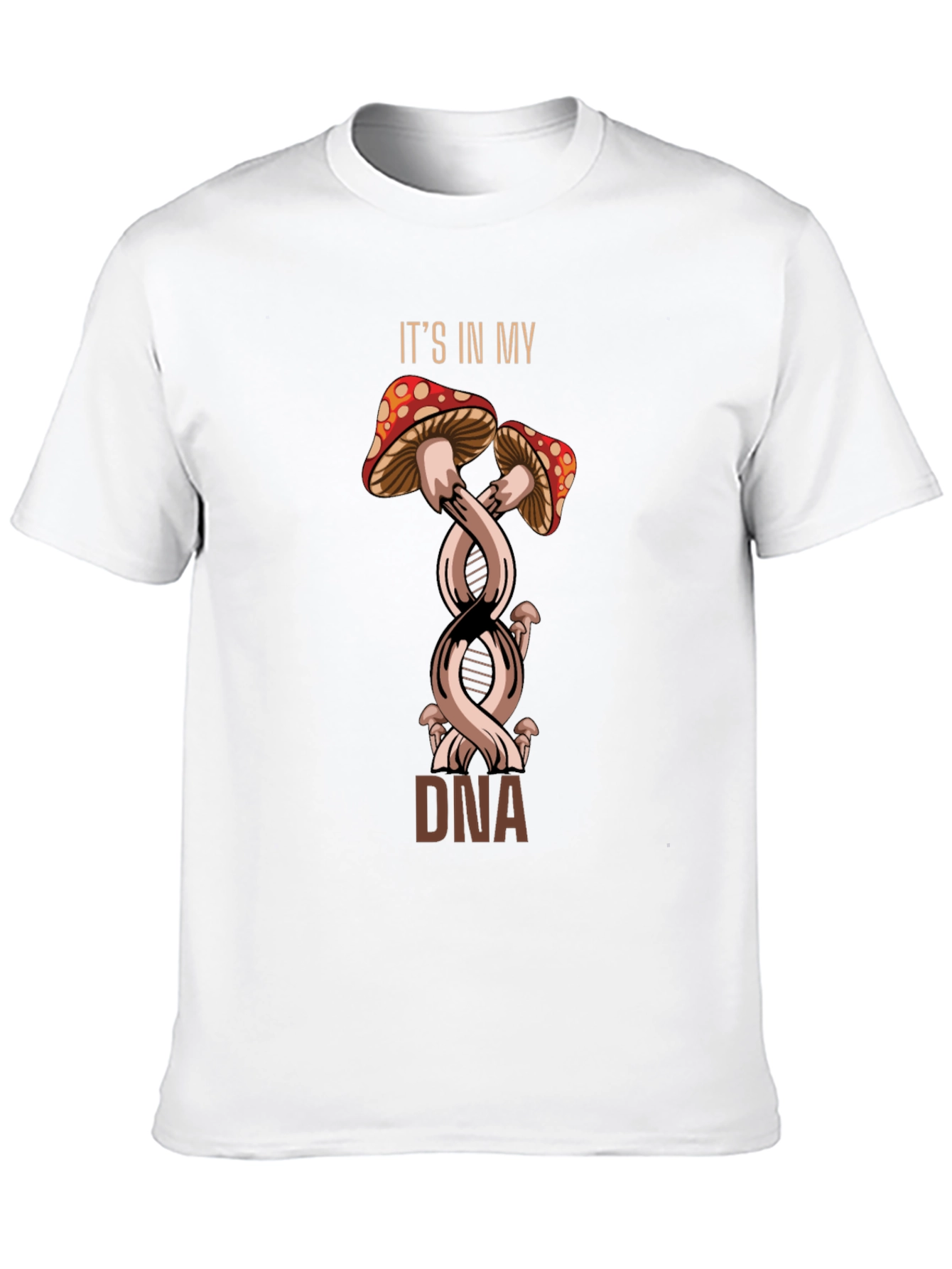 Mushroom DNA Graphic Tee - Unique Design