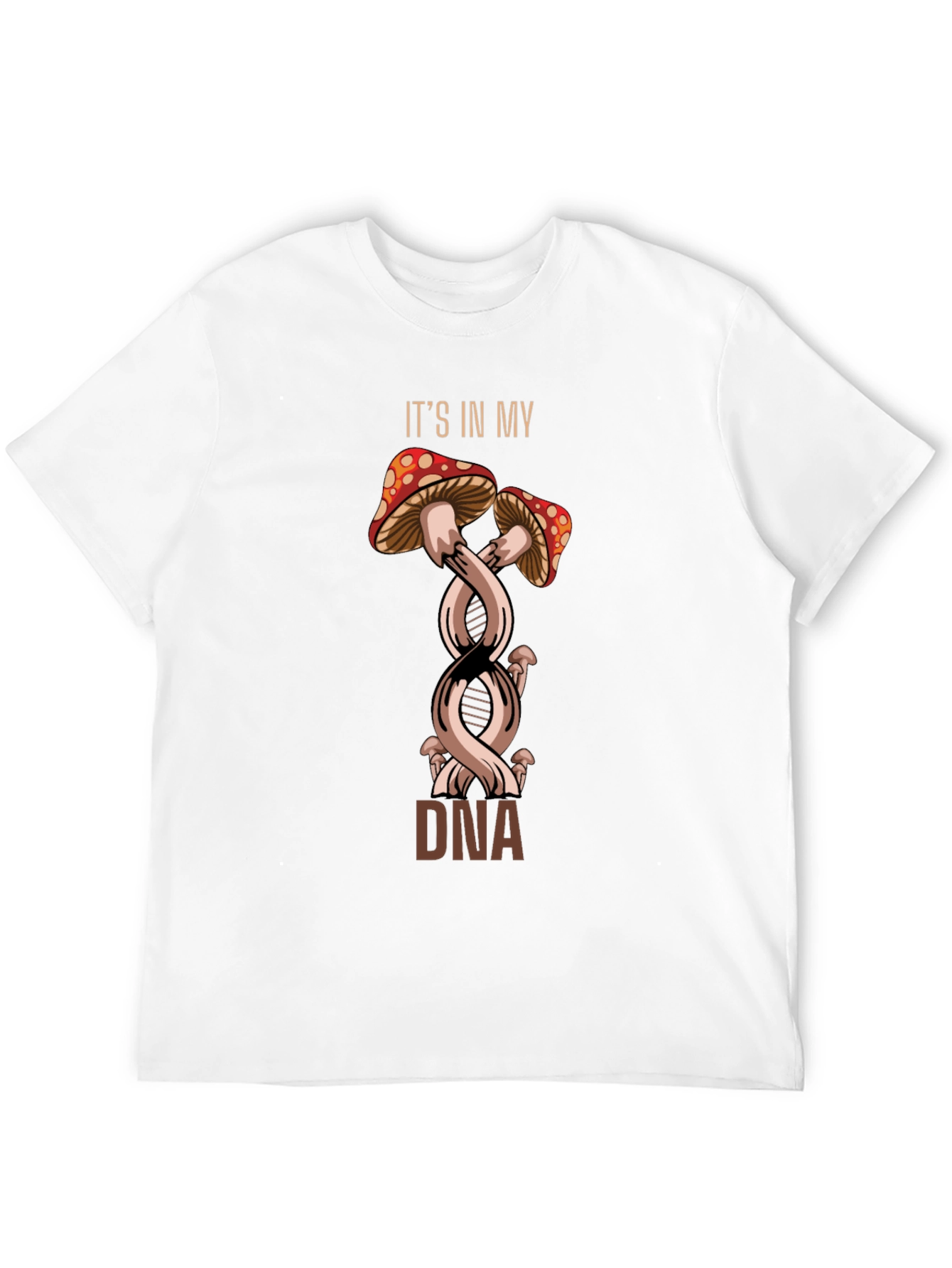 Mushroom DNA Graphic Tee - Unique Design