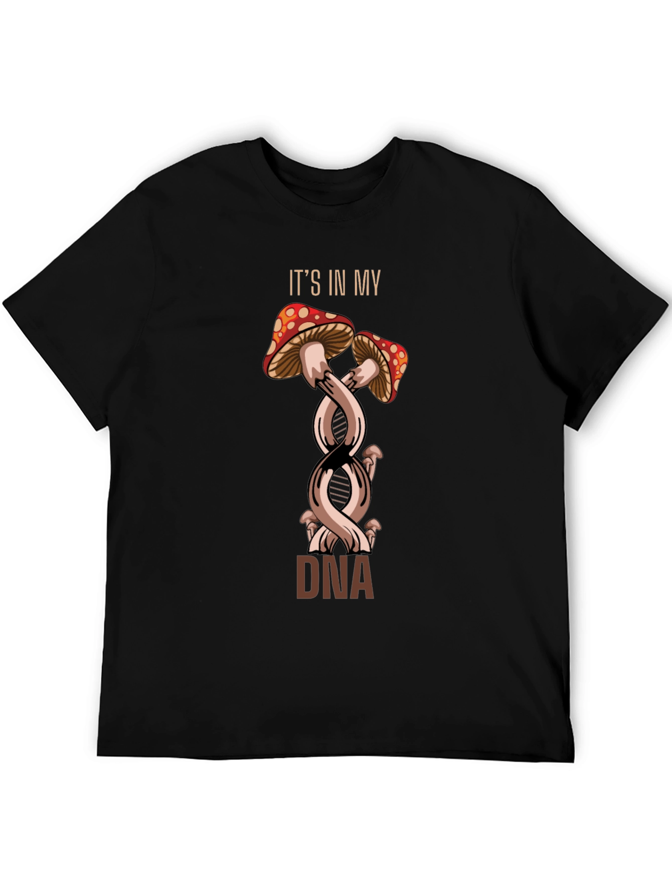 Mushroom DNA Graphic Tee - Unique Design