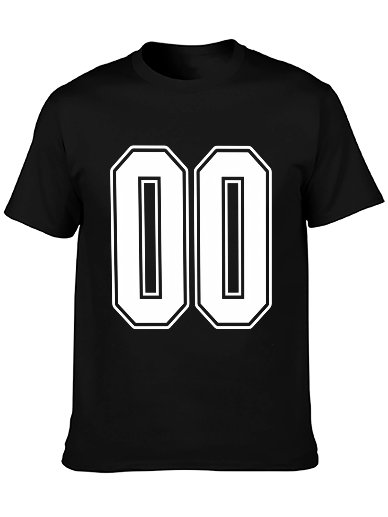 Bold Number 00 Black T-Shirt