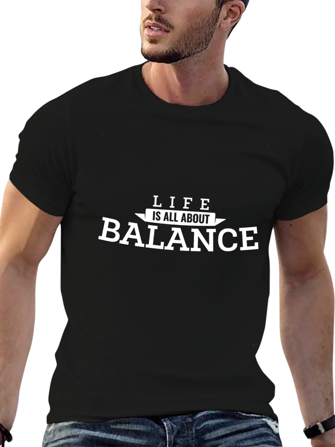 Life is All About Balance T-Shirt - Black