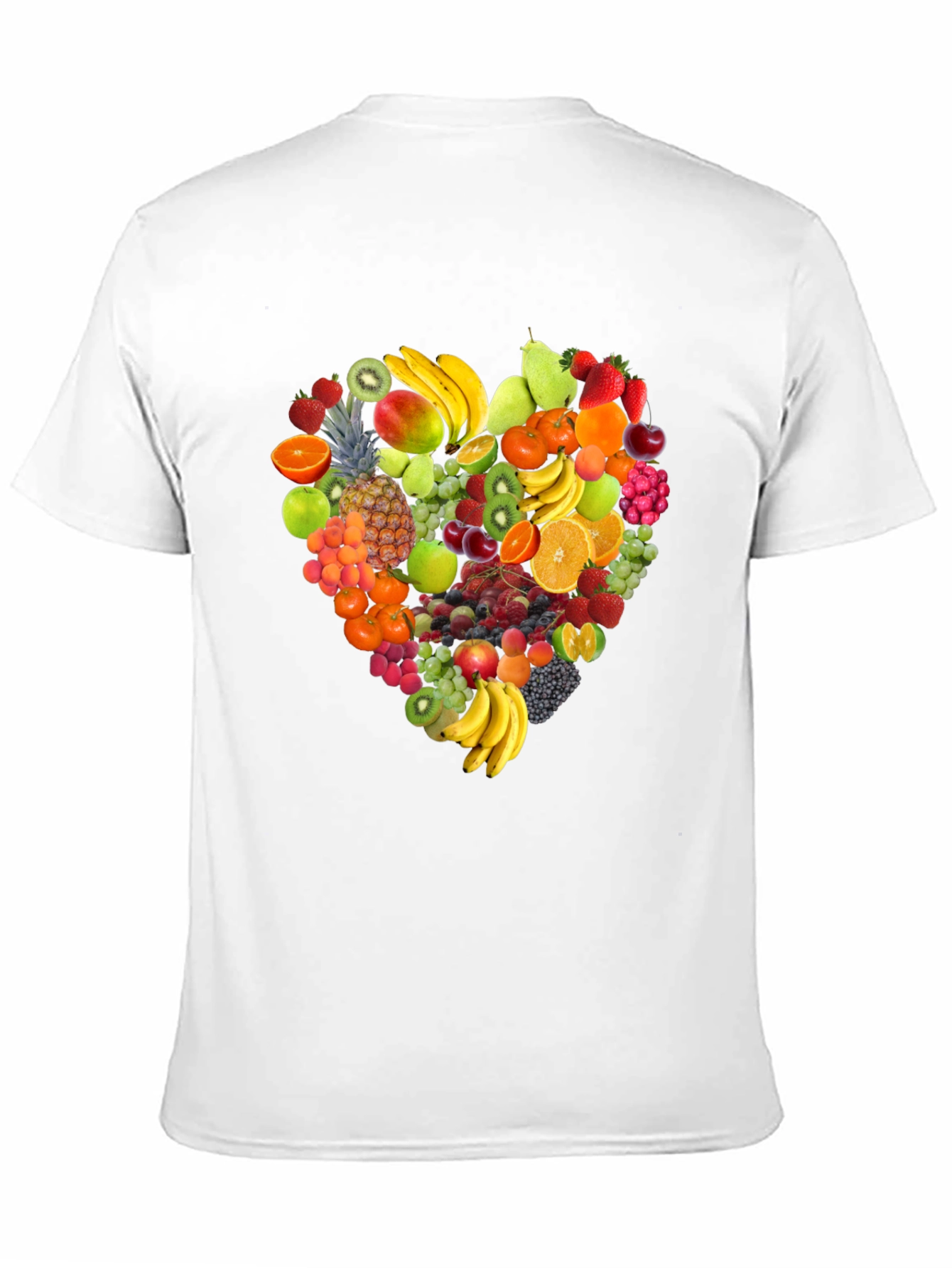 Fruit Heart Graphic Black T-Shirt
