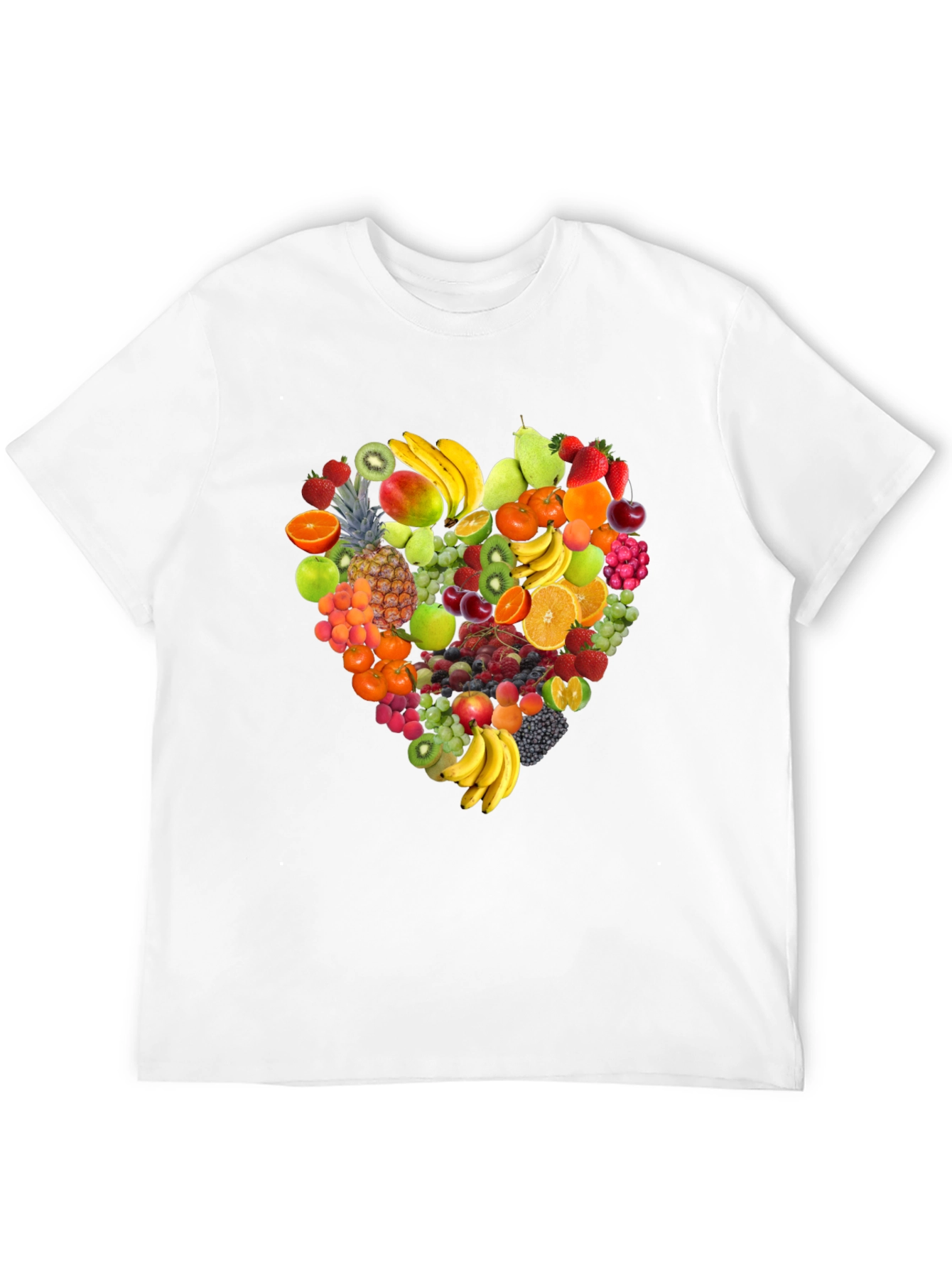 Fruit Heart Graphic Black T-Shirt